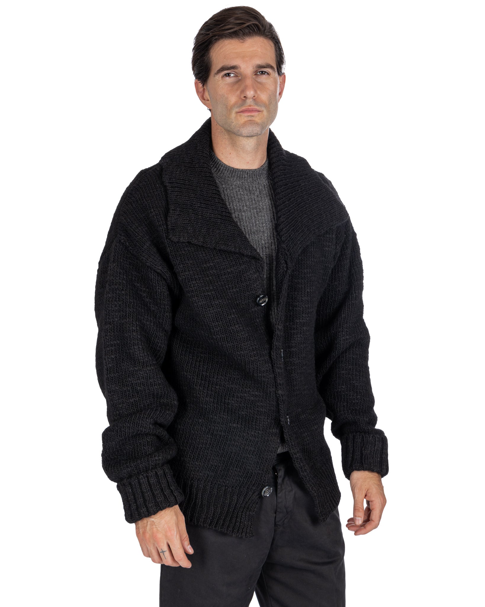 Ethan - cardigan oversize noir