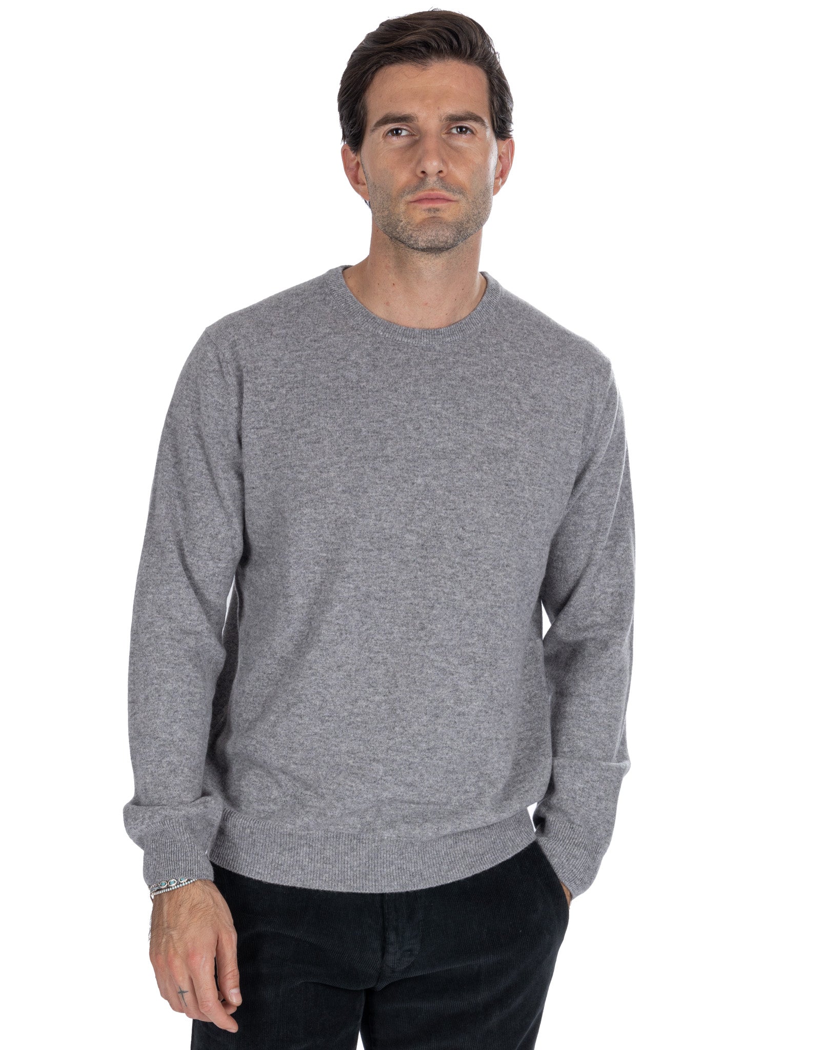 Atrani - pull pur cachemire gris clair