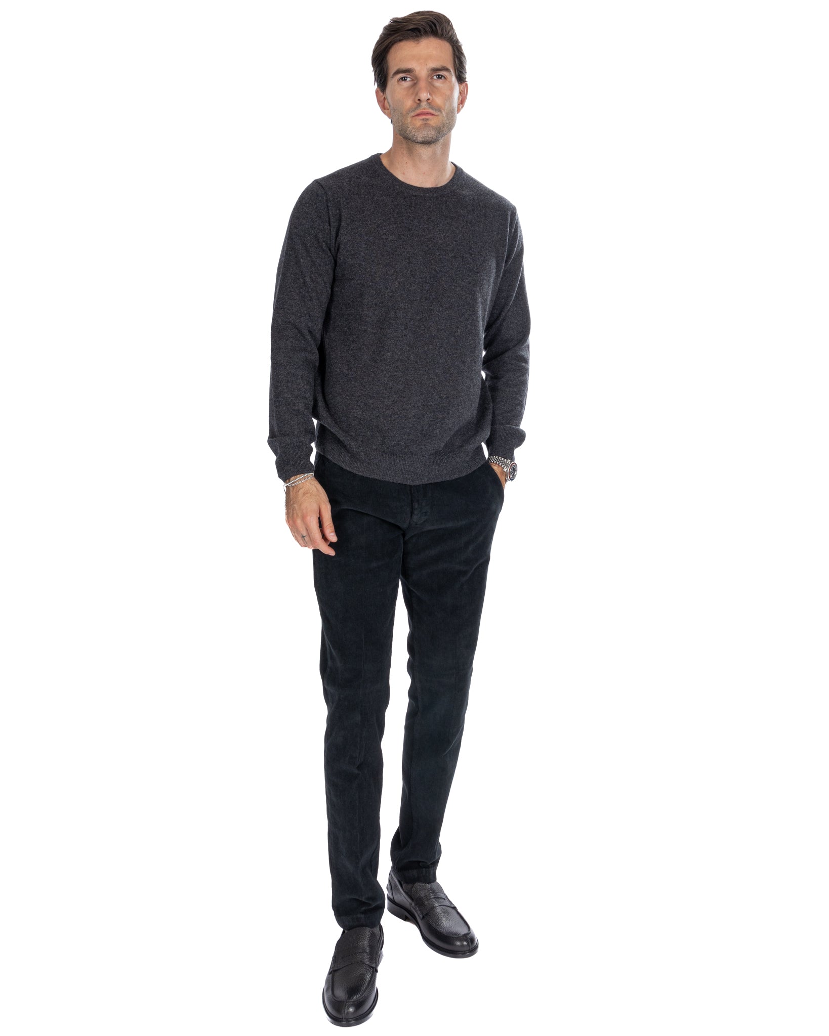 Atrani - anthracite pure cashmere sweater