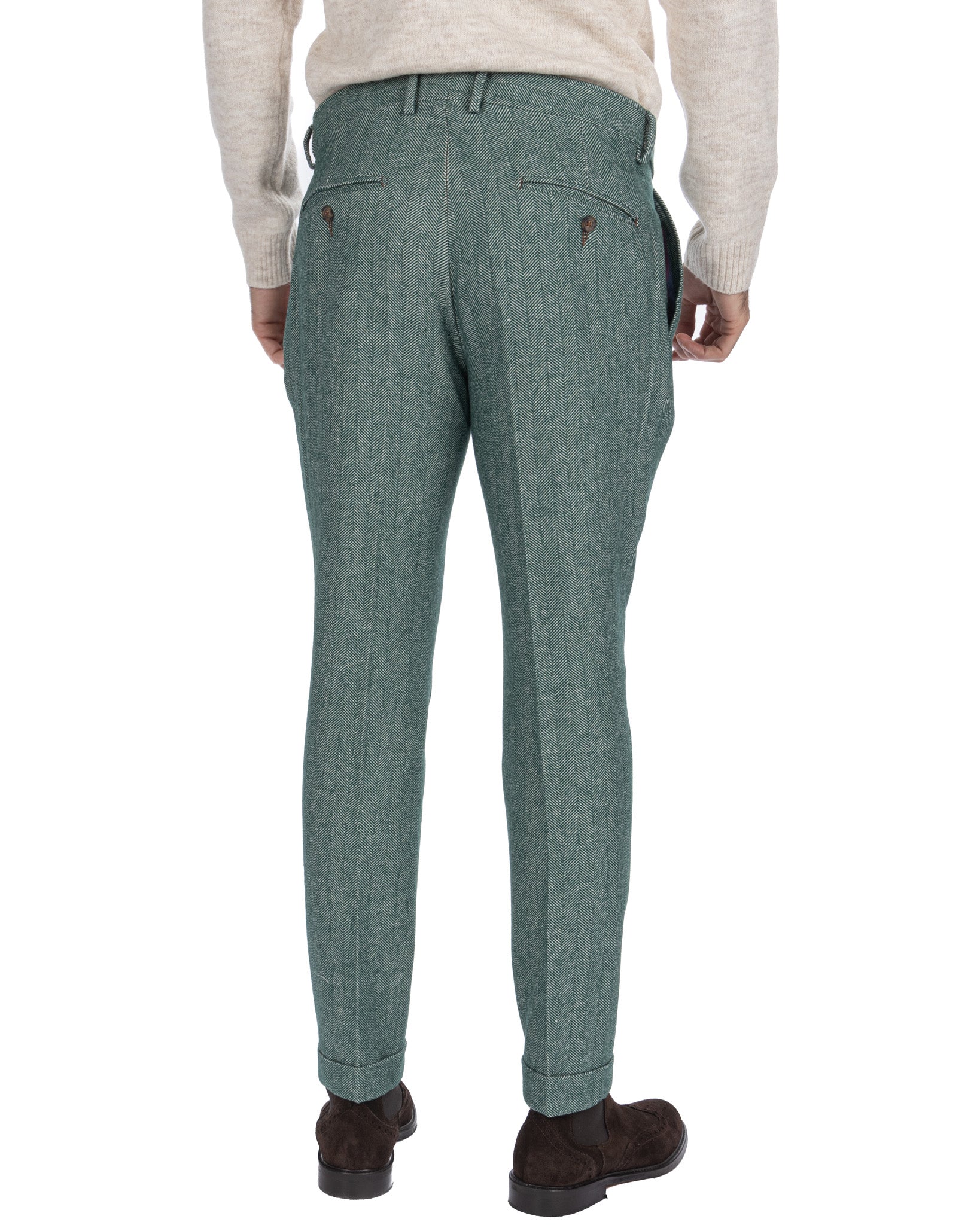 Zurigo - pantalone spigato verde