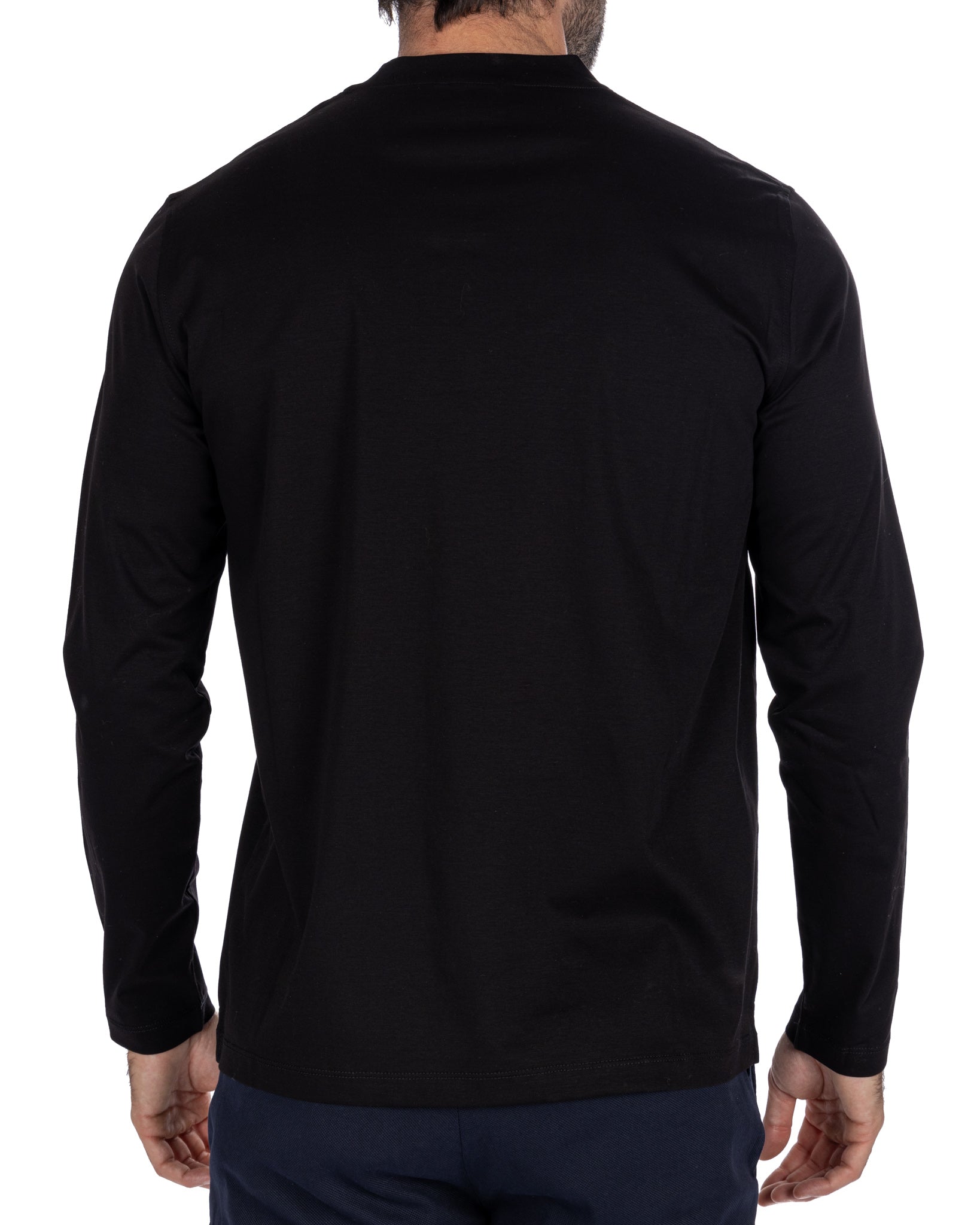 Nimega - black long sleeve cotton t-shirt