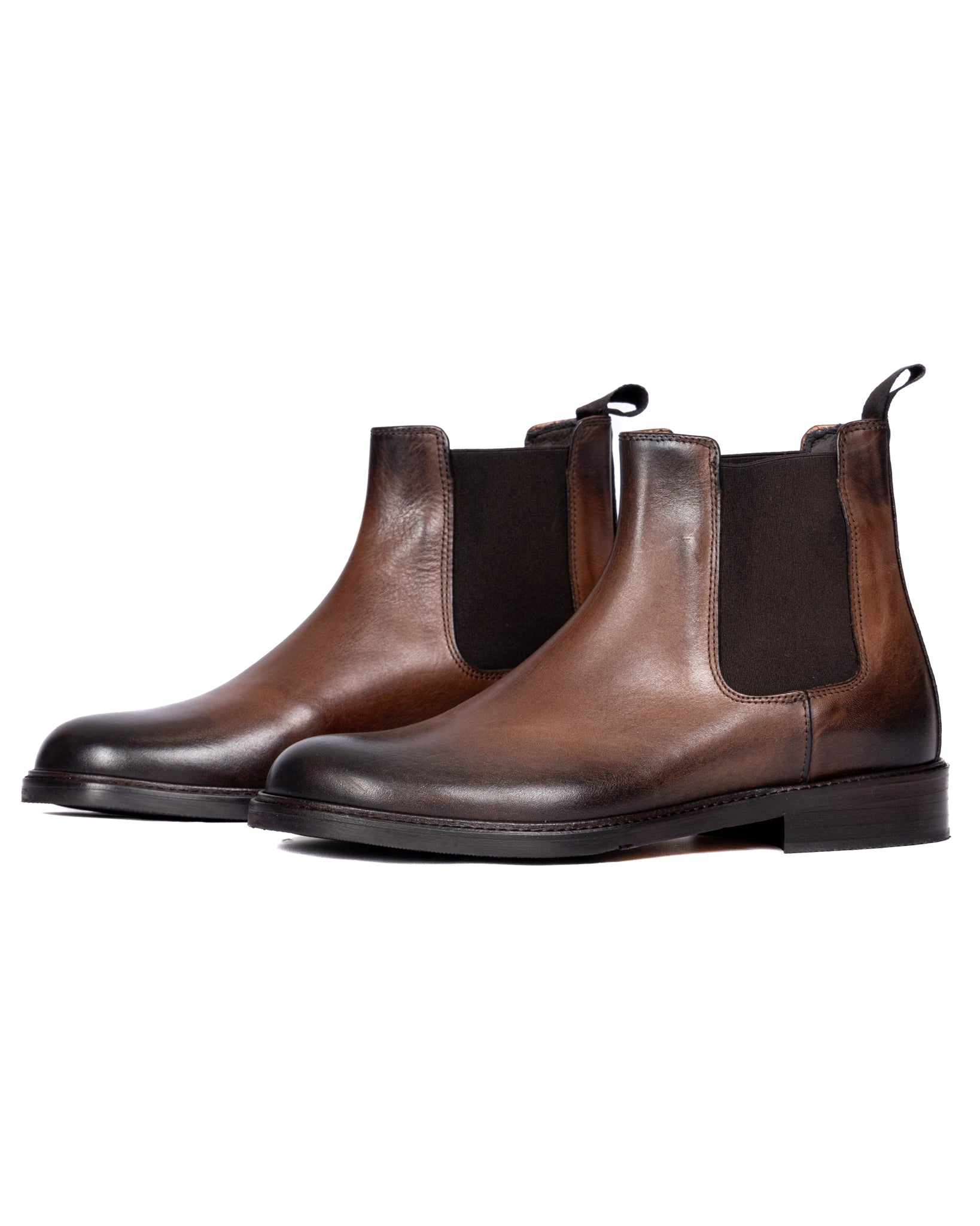 Jae - botte en cuir marron foncé