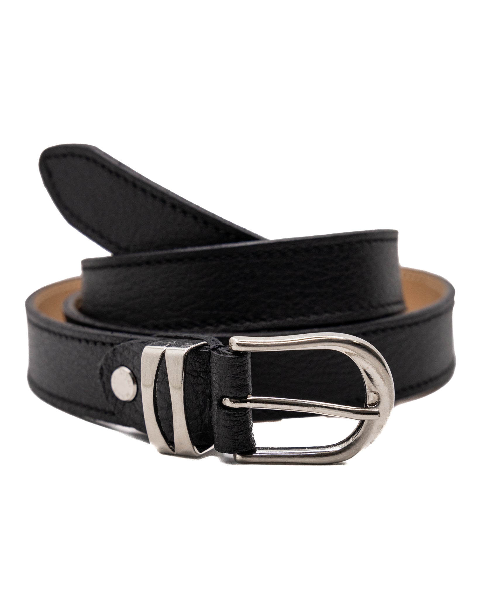 Sienne - ceinture en cuir martelé noir