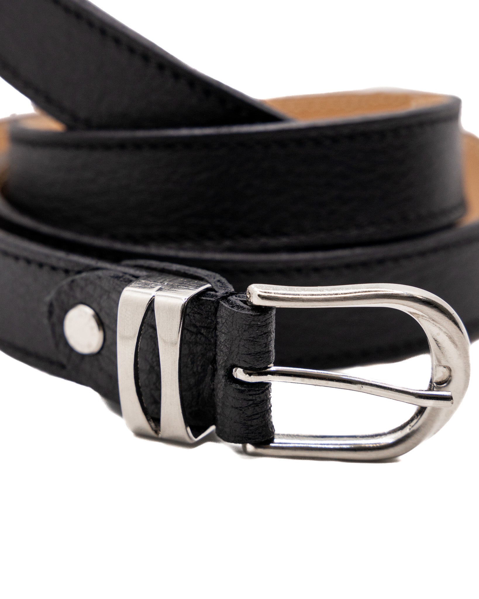 Sienne - ceinture en cuir martelé noir