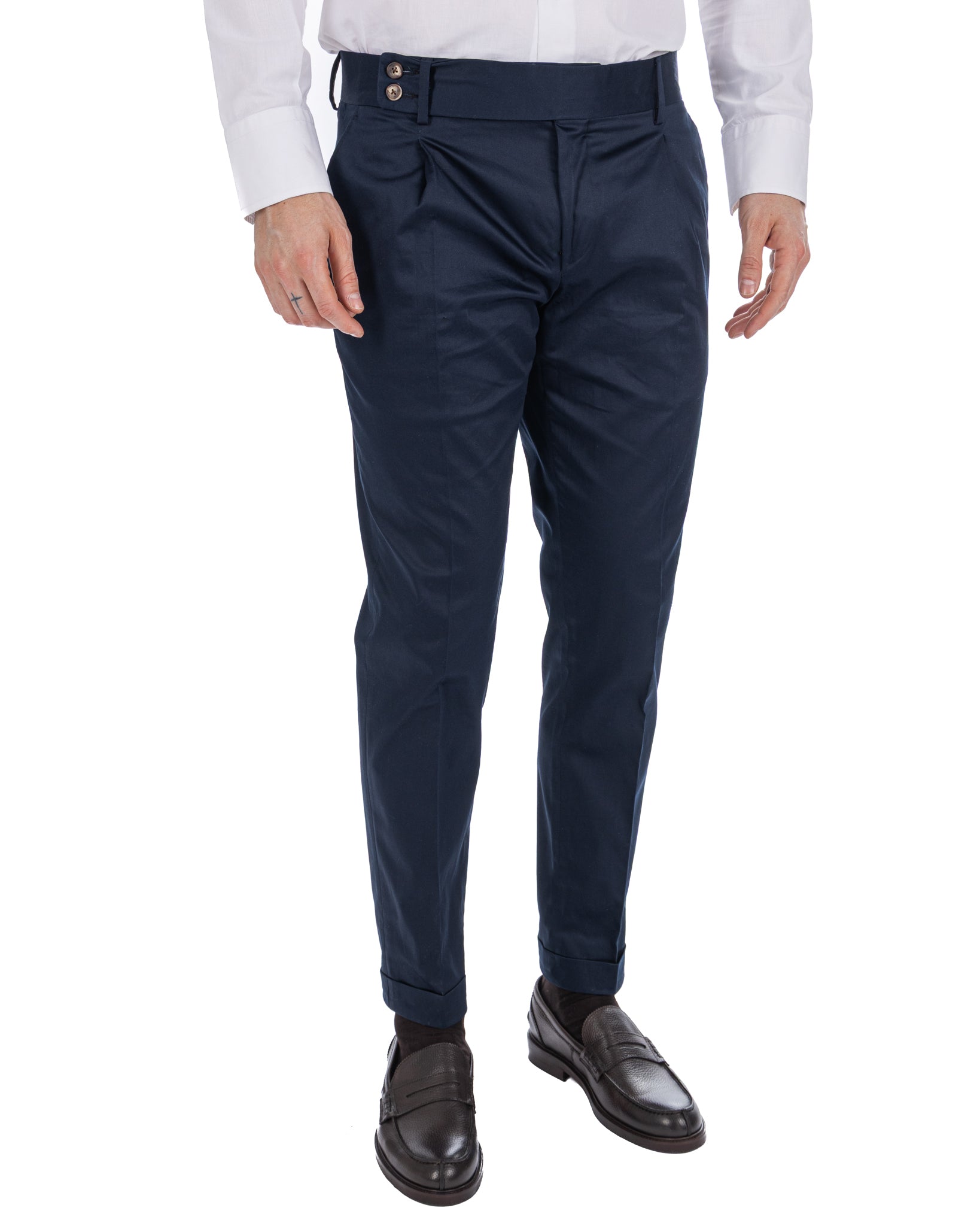 Marcel - blue cotton trousers