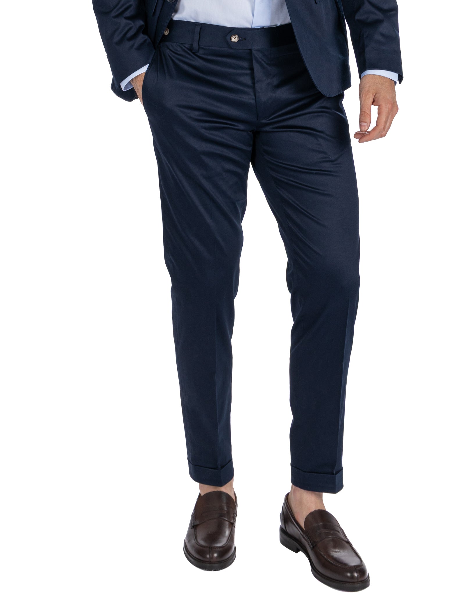 Laurence - blue cotton trousers