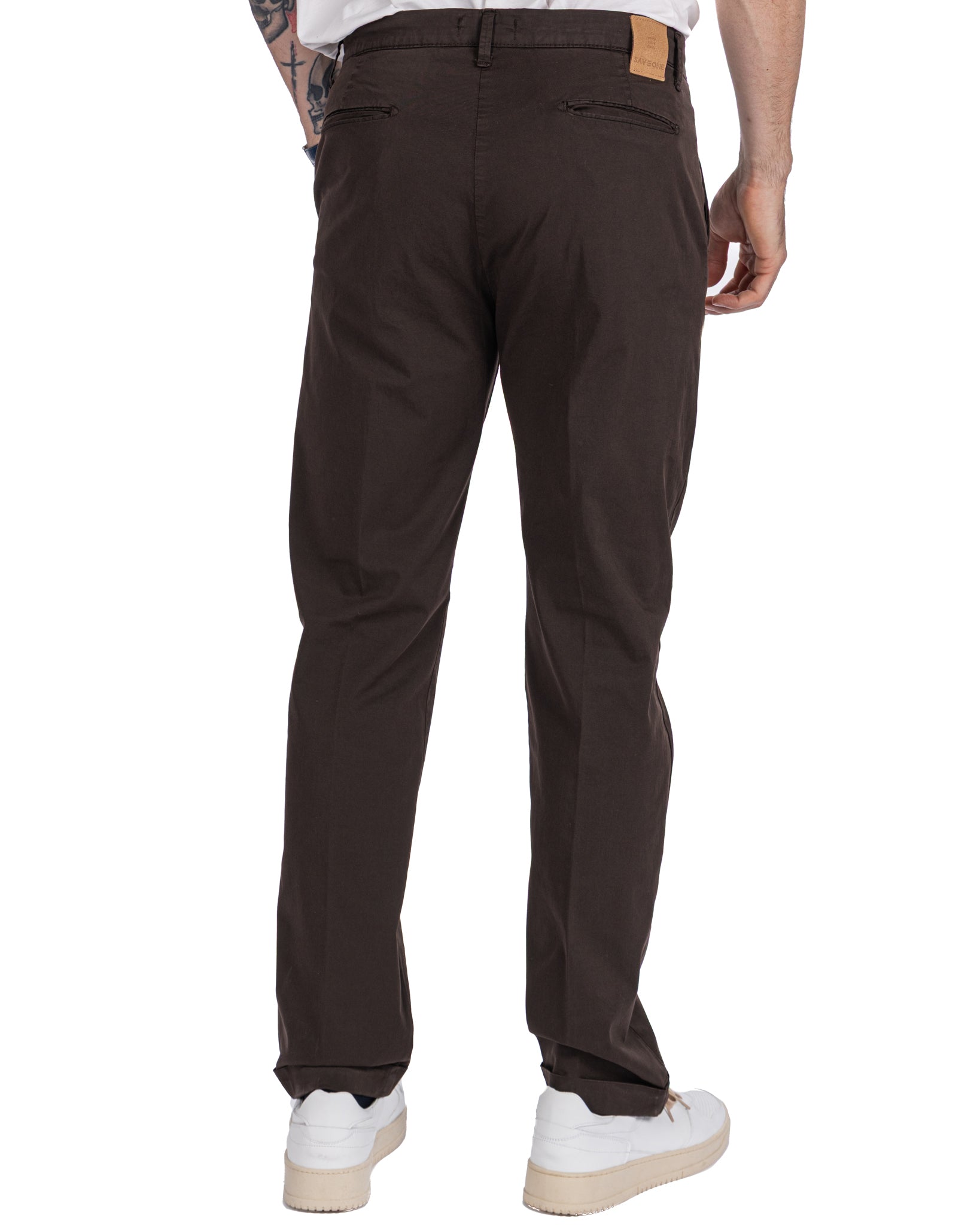 Seath - pantalone in cotone largo moro
