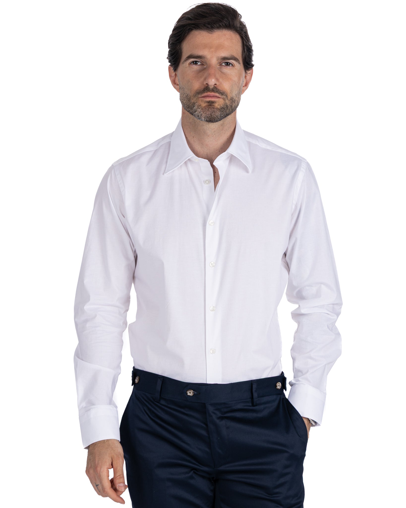 Heckler - camicia bianca in cotone