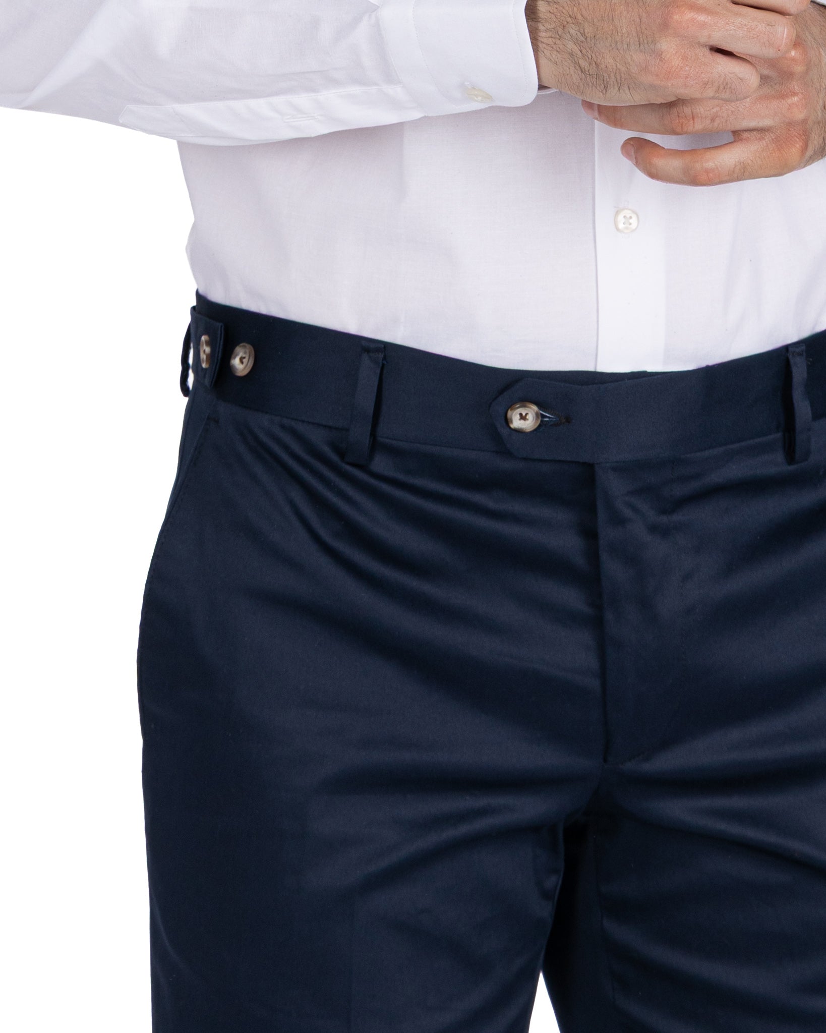 Laurence - blue cotton trousers
