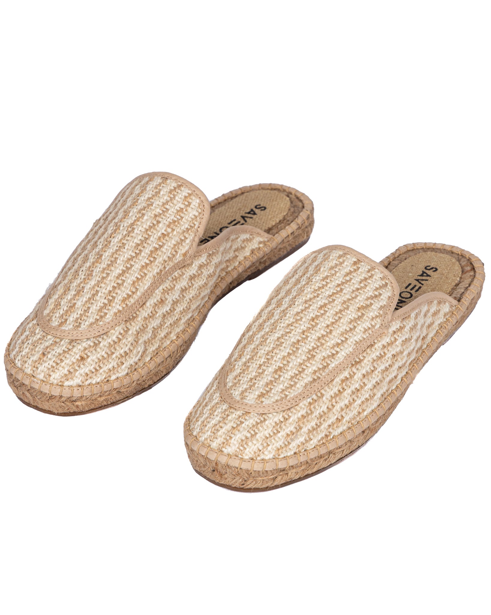 Polignano - mules espadrilles tressées beiges