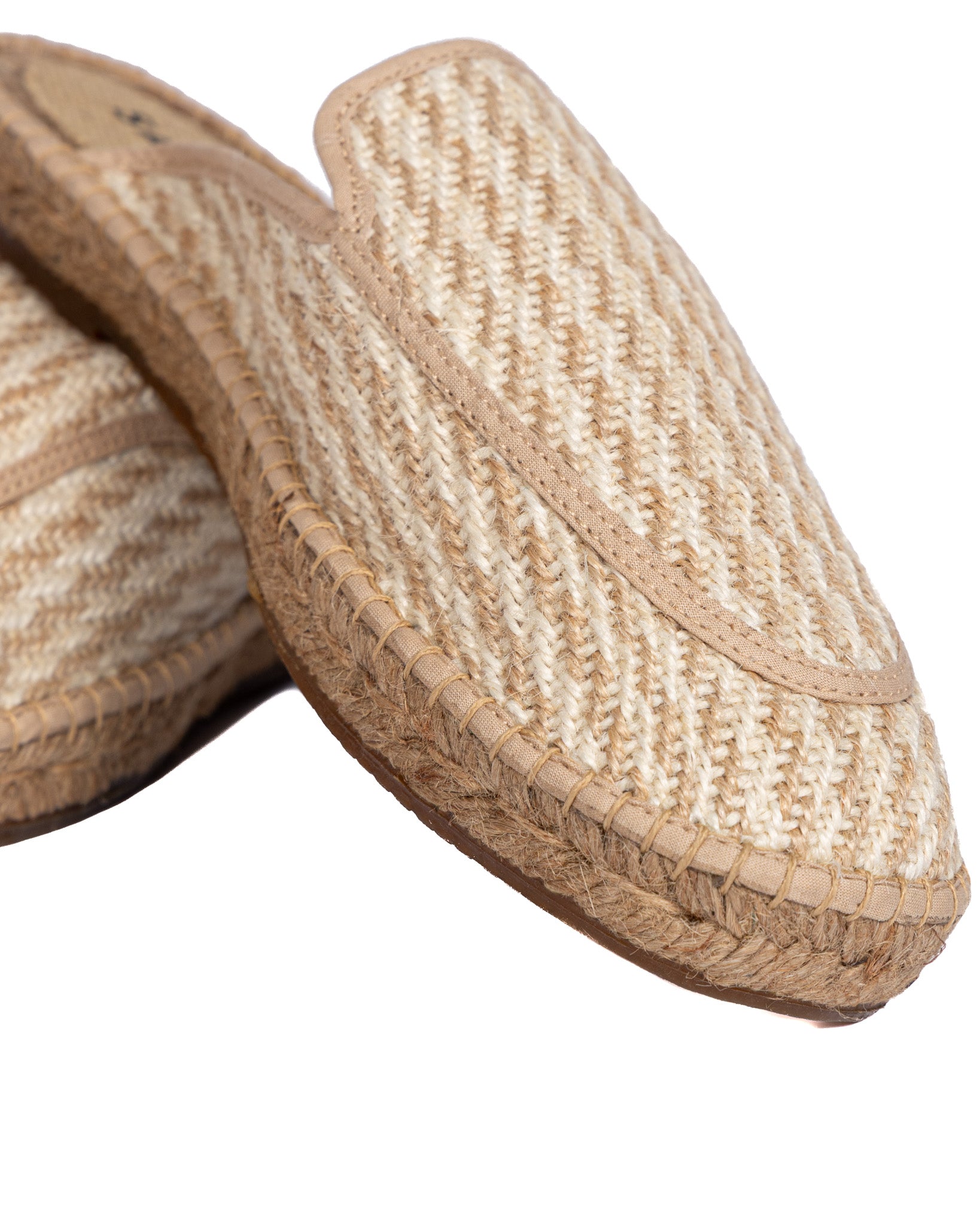 Polignano - mules espadrilles tressées beiges