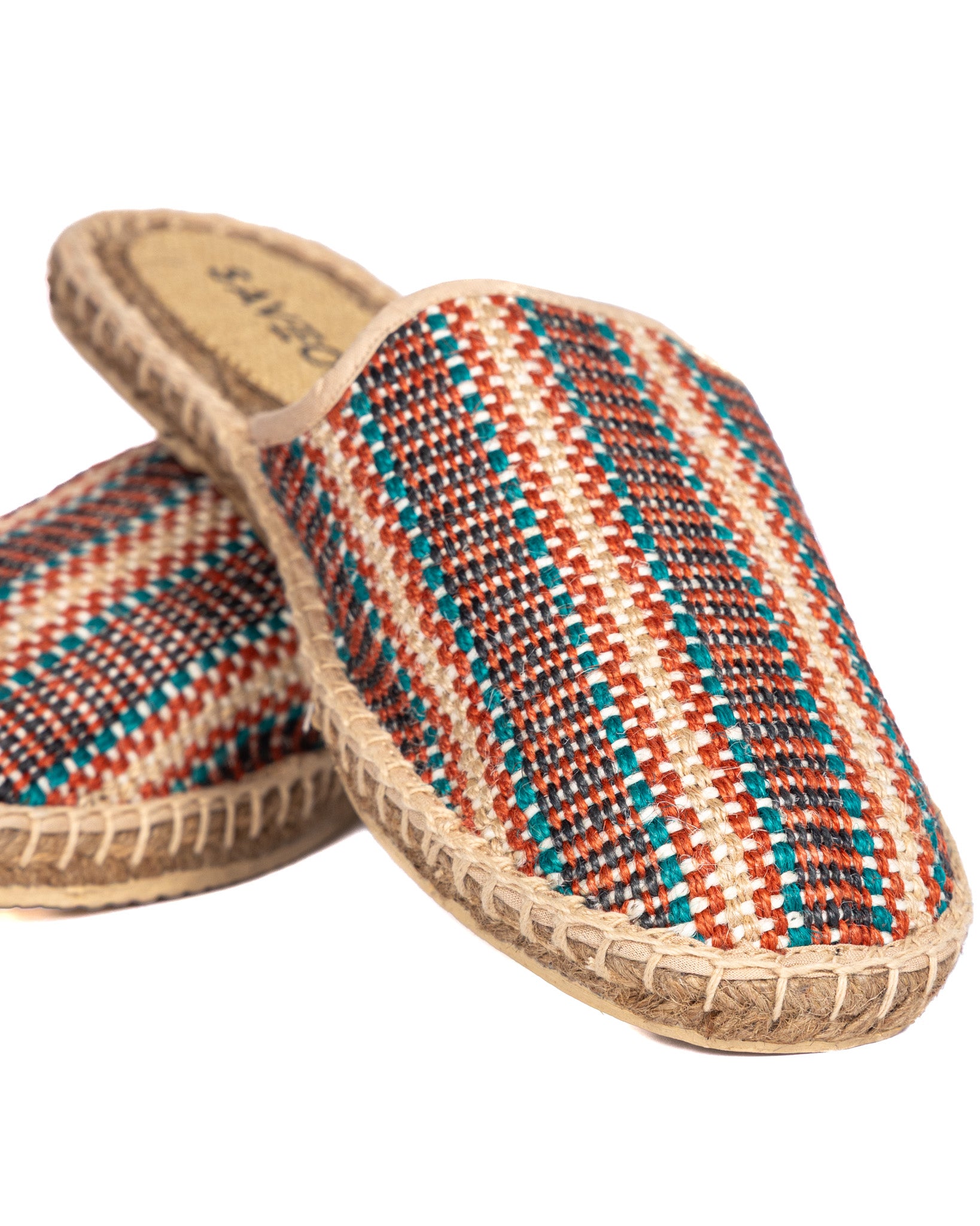 Taormina - mules espadrilles à rayures multicolores