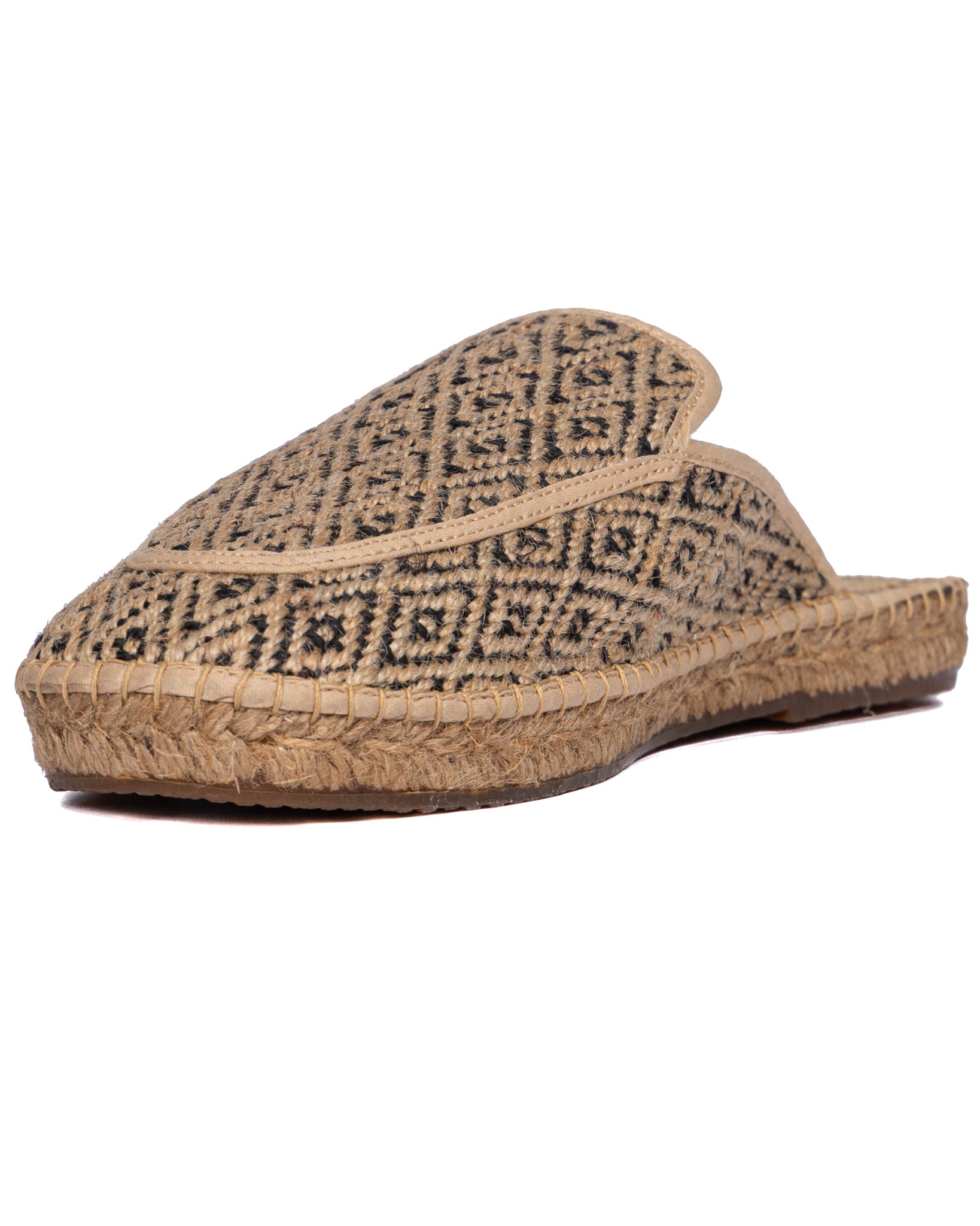 Sirolo - mules espadrilles ethniques marron foncé