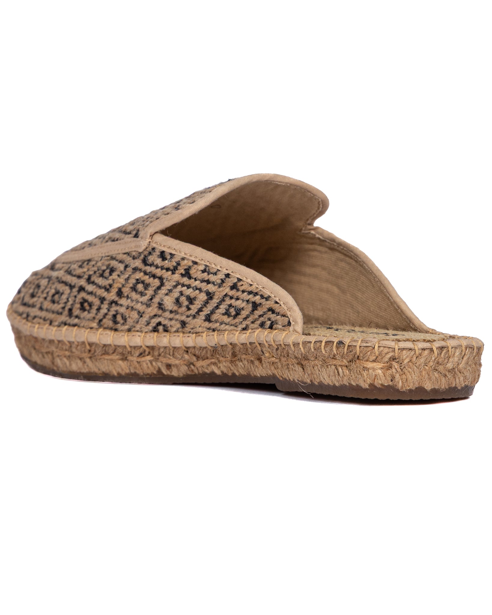 Sirolo - mules espadrilles ethniques marron foncé