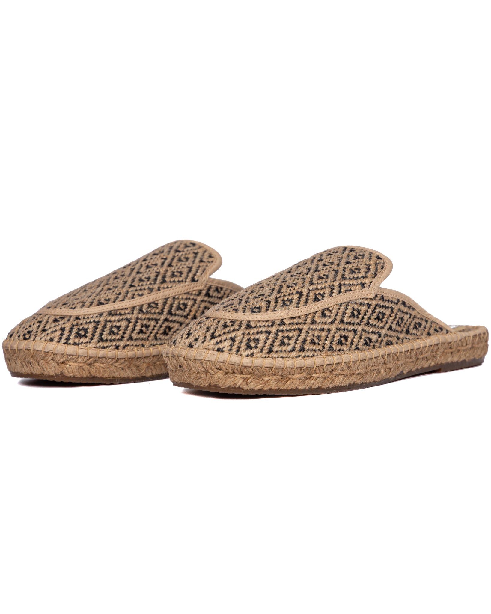 Sirolo - mules espadrilles ethniques marron foncé