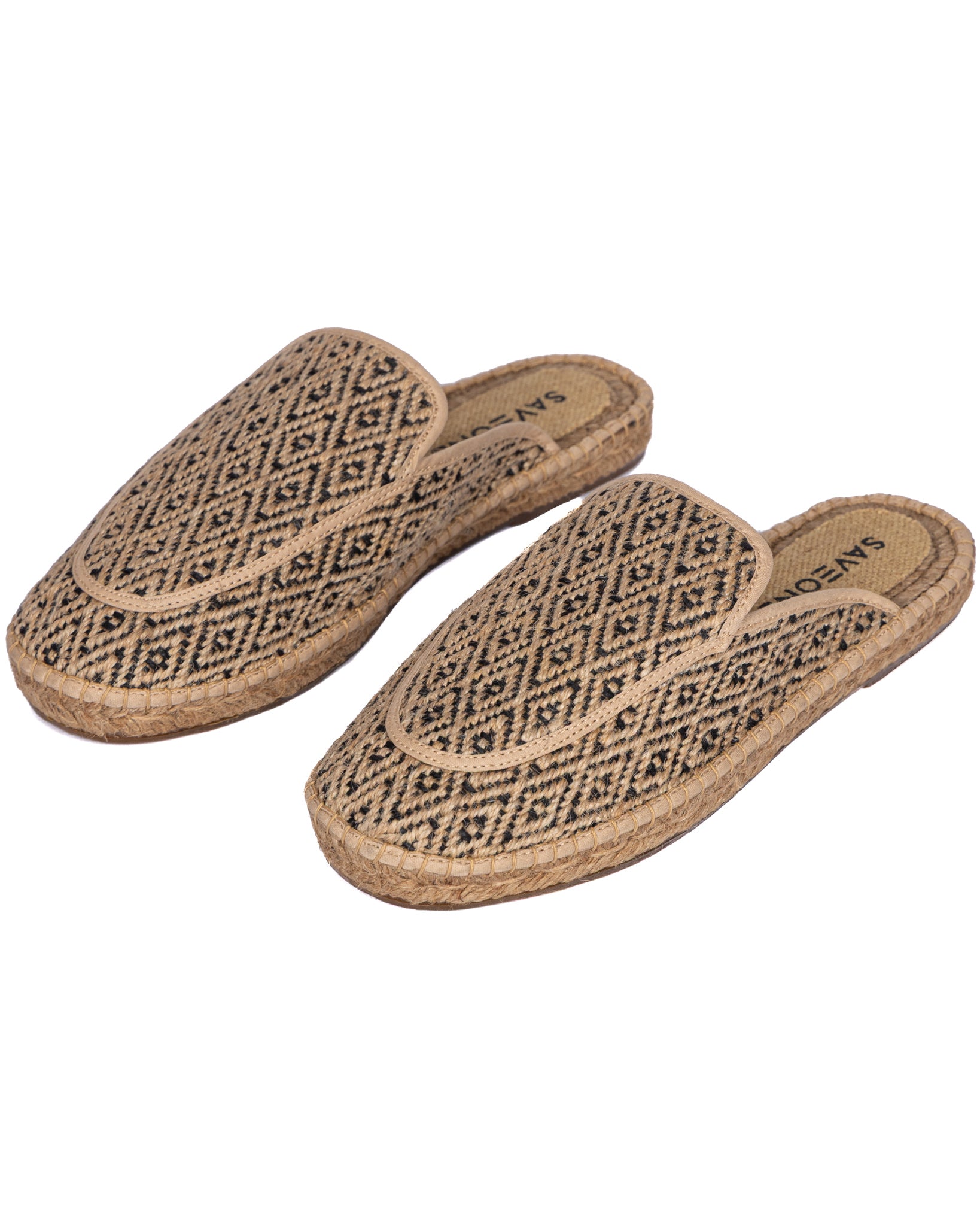 Sirolo - mules espadrilles ethniques marron foncé