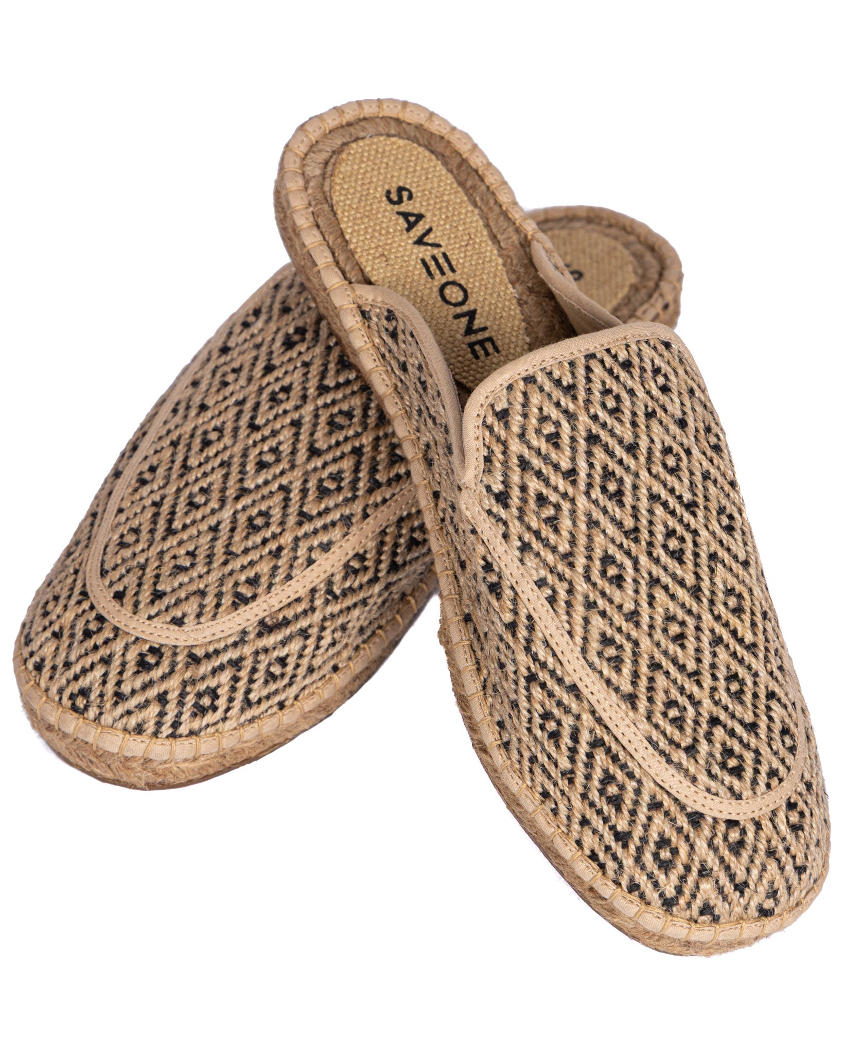 Sirolo - mules espadrilles ethniques marron foncé