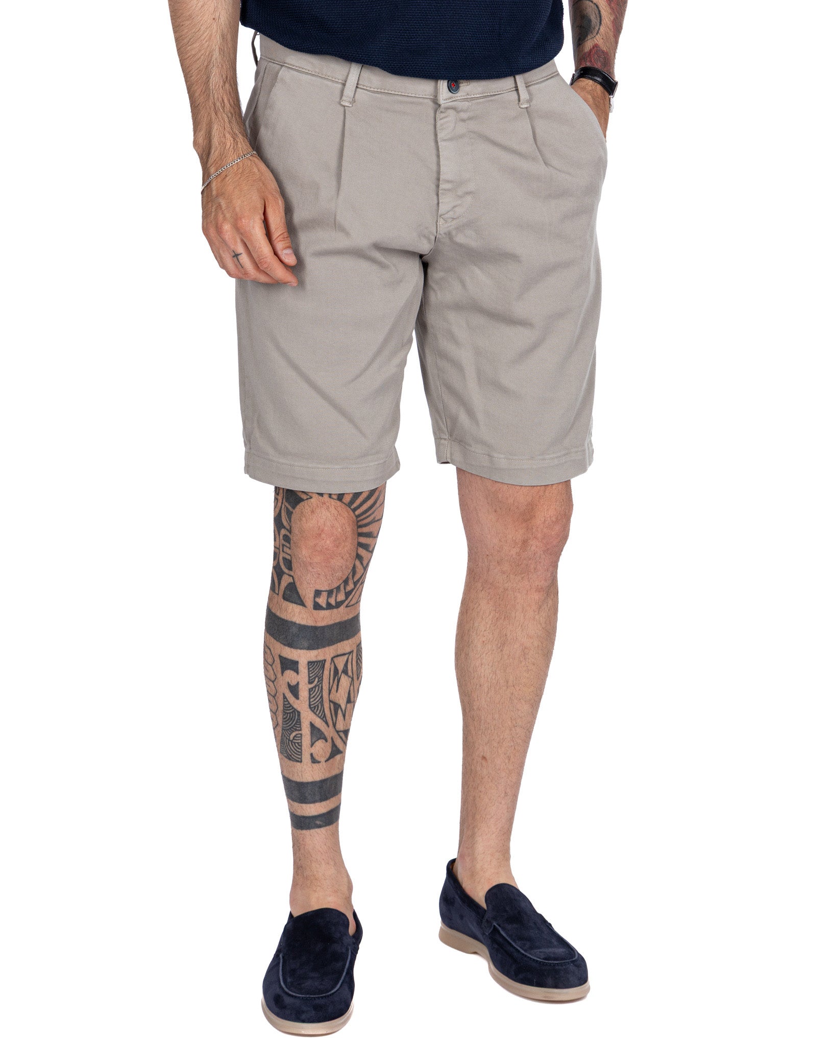 Easton - bermuda spago vita alta con pinces