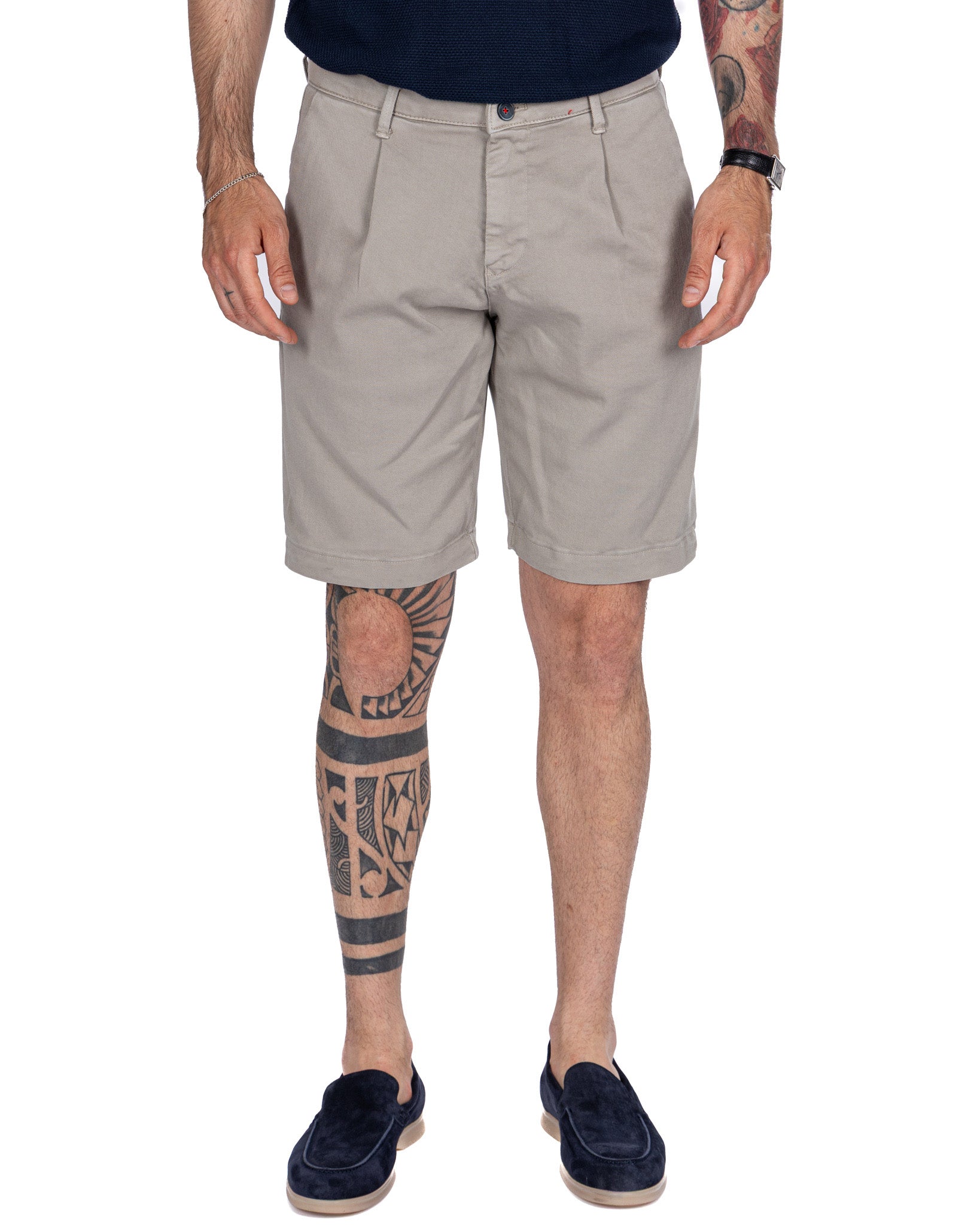 Easton - bermuda spago vita alta con pinces