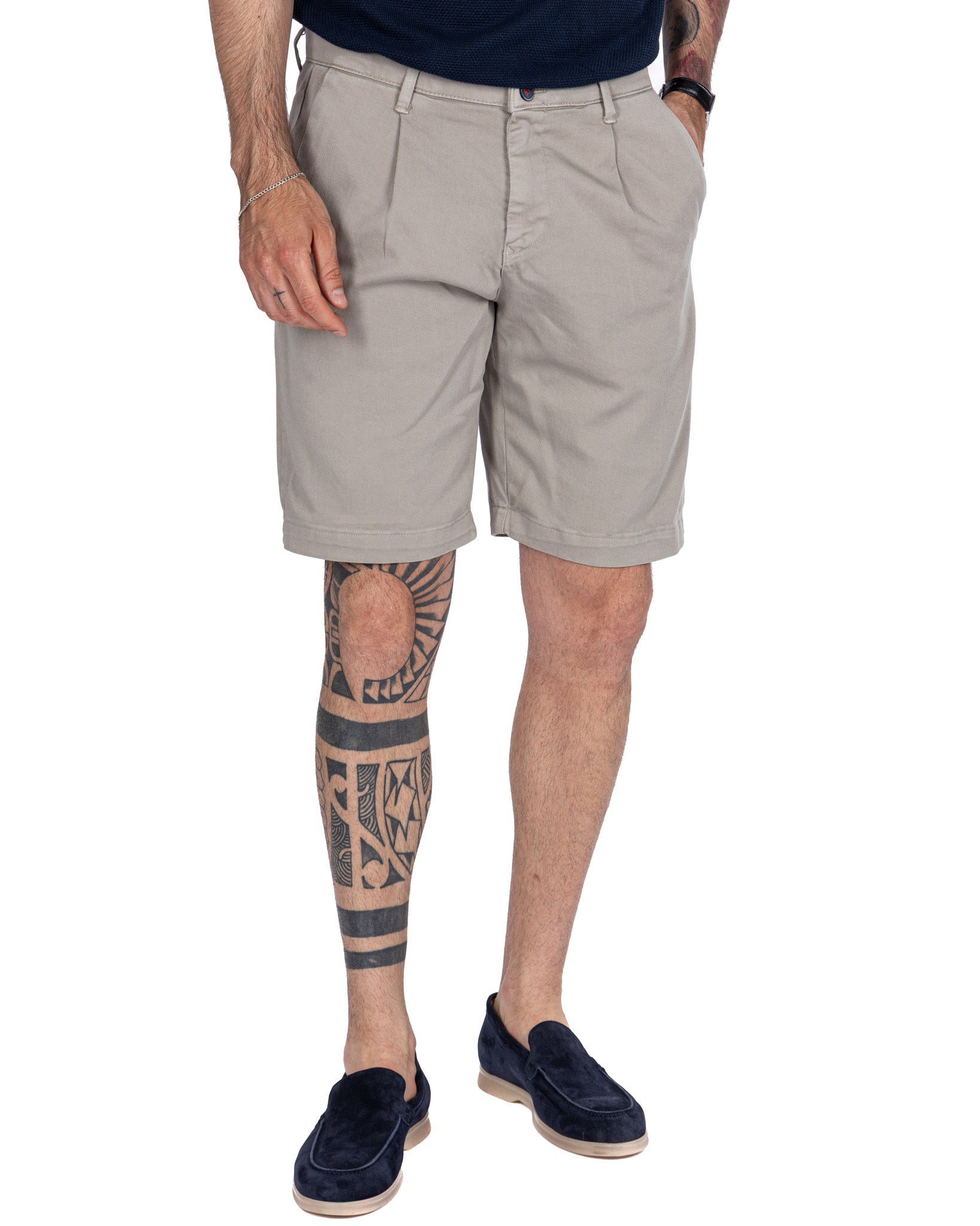 Easton - bermuda spago vita alta con pinces