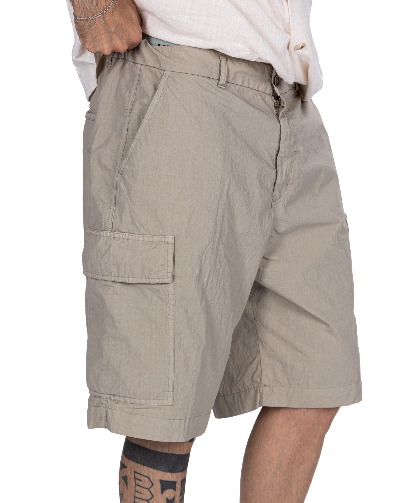 Hunter - short cargo tissé en ficelle