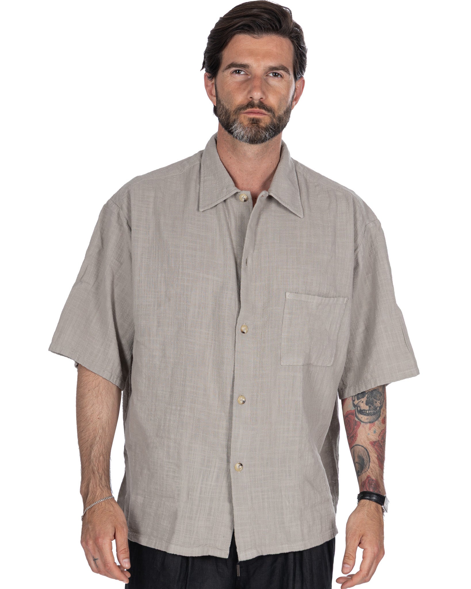 Madeira - chemise oversize en tissage de ficelle