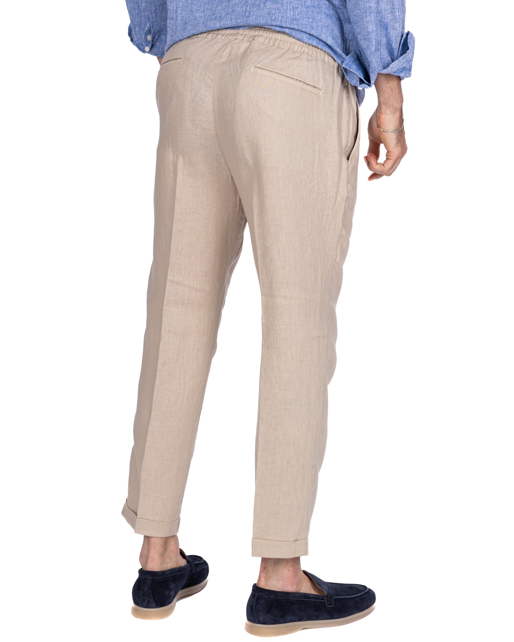 Cary - pantalon ficelle pur lin
