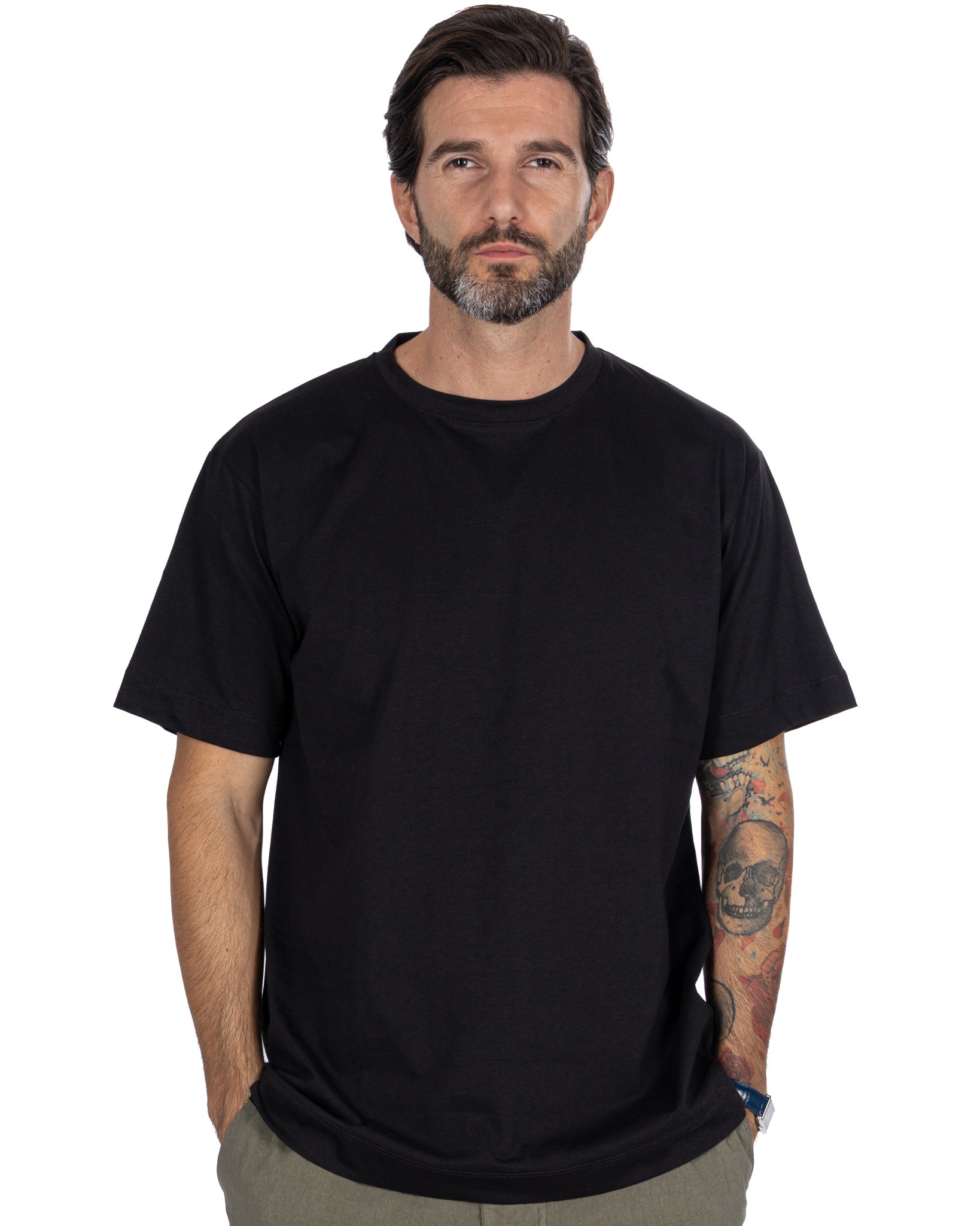 Bergen - black cotton t-shirt