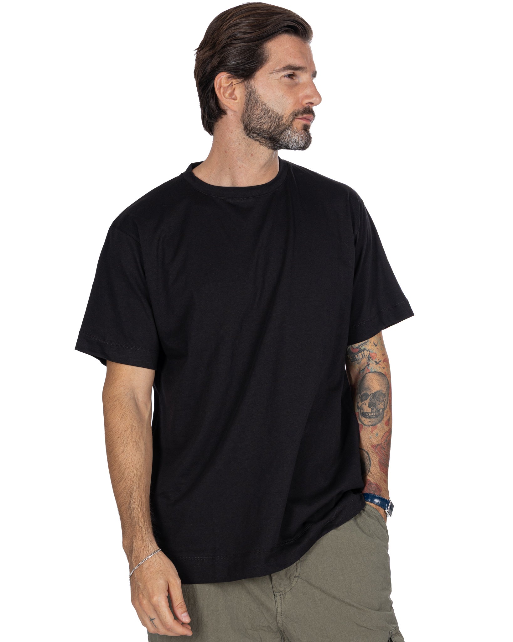 Bergen - black cotton t-shirt