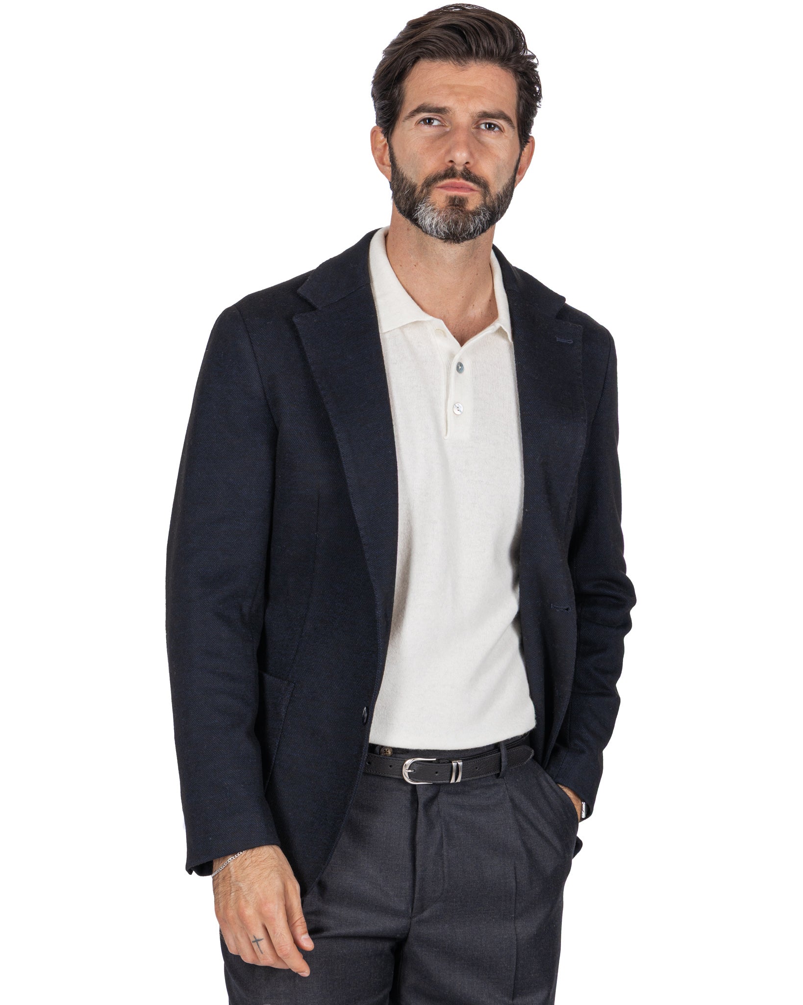 Giacca Ayrton in saglia blu