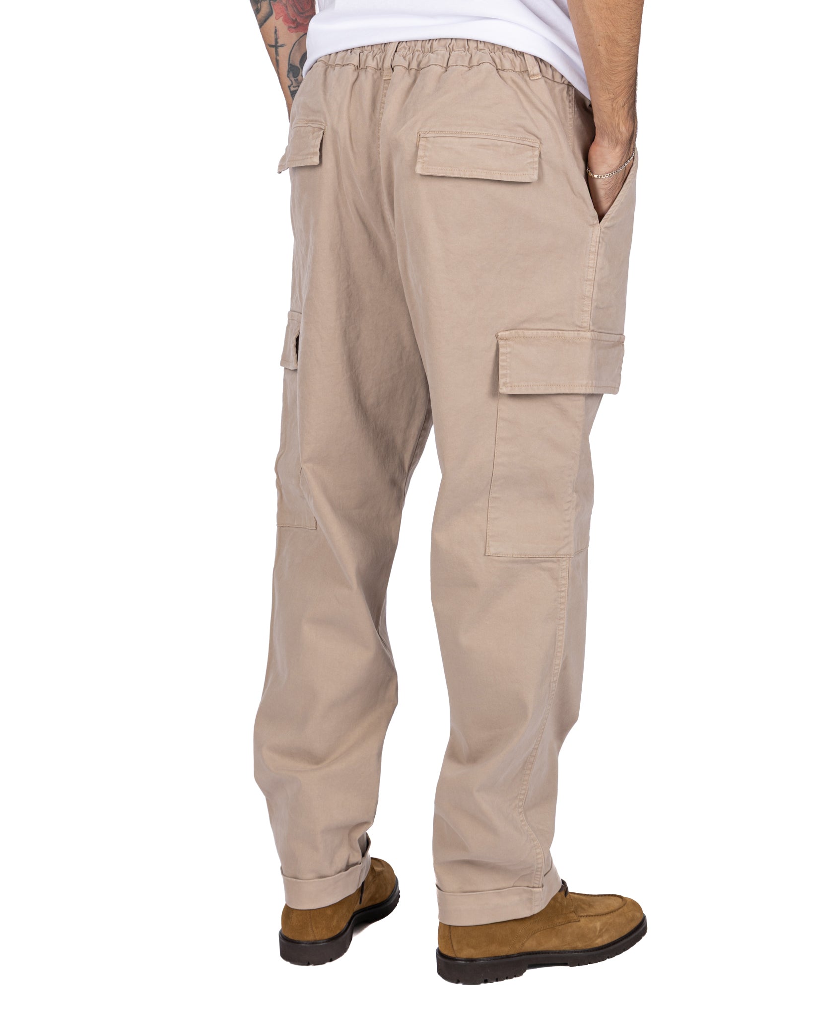 Pantalon cargo en coton beige Kodak