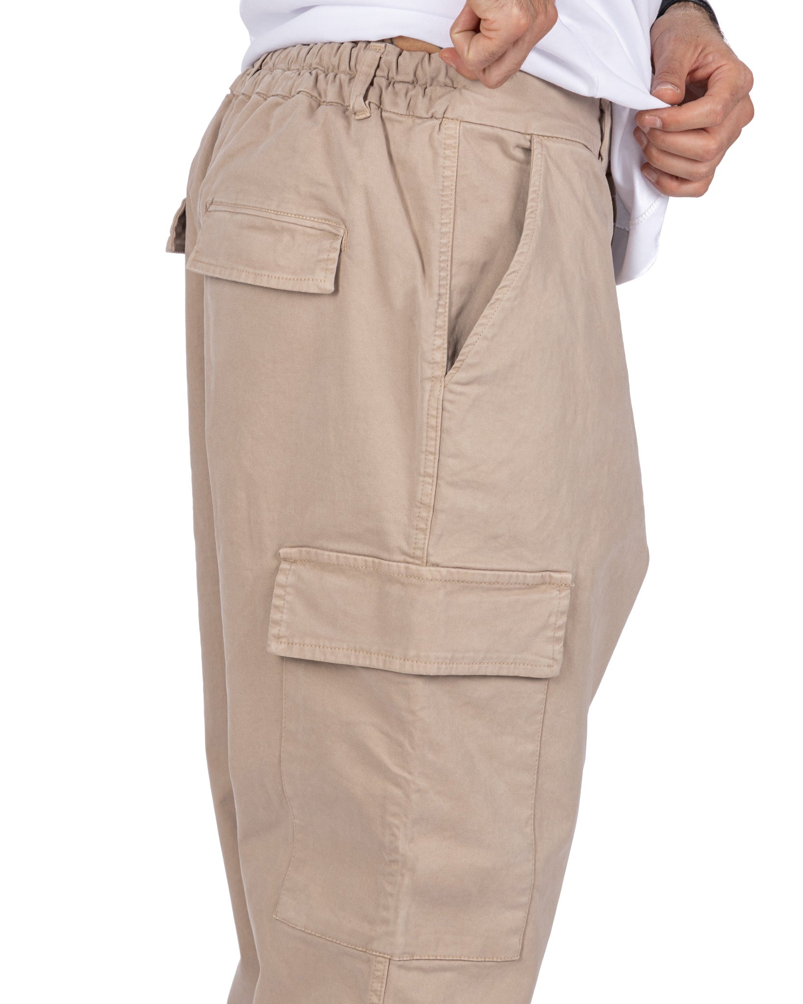Pantalon cargo en coton beige Kodak