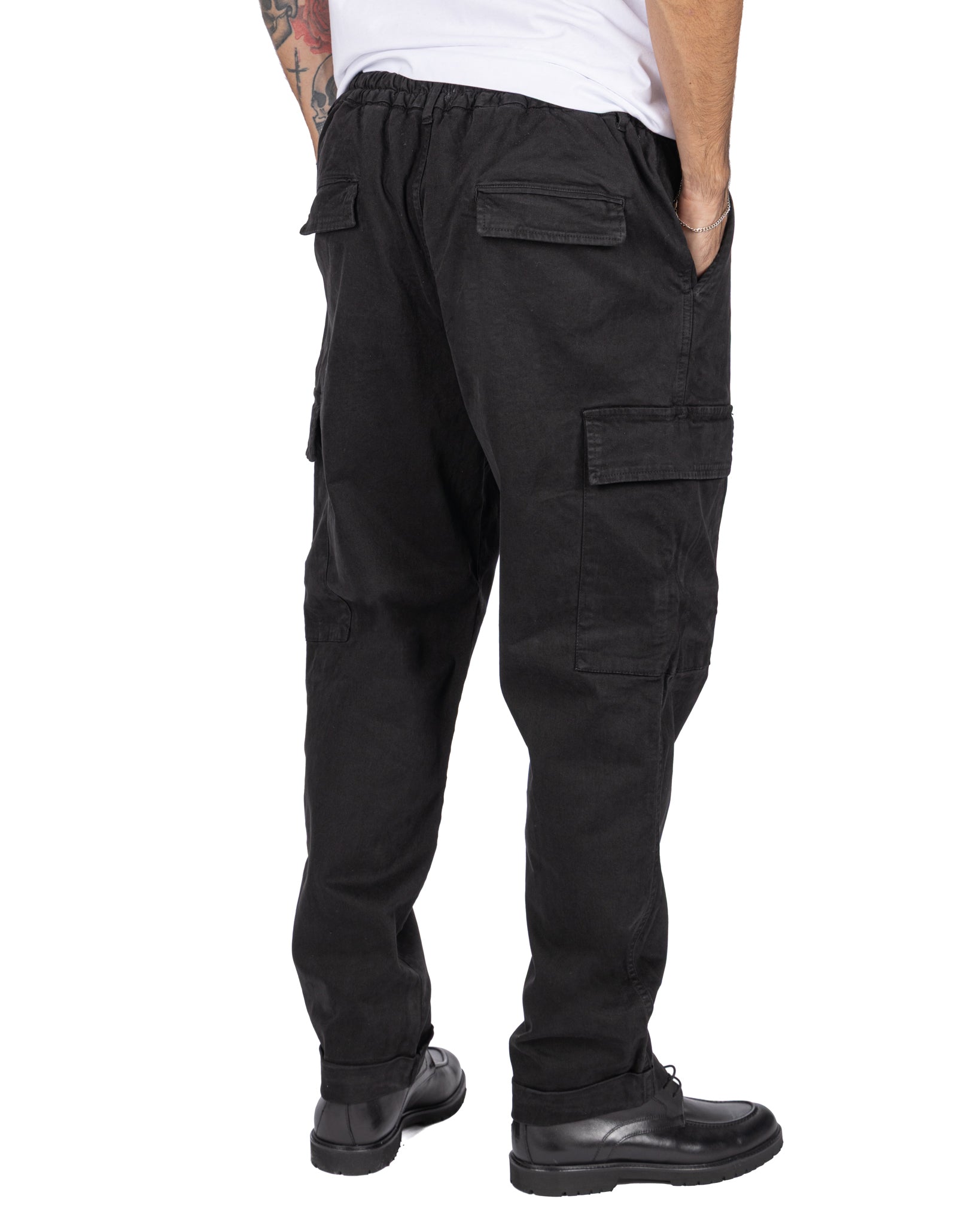 Pantalon cargo en coton noir Kodak
