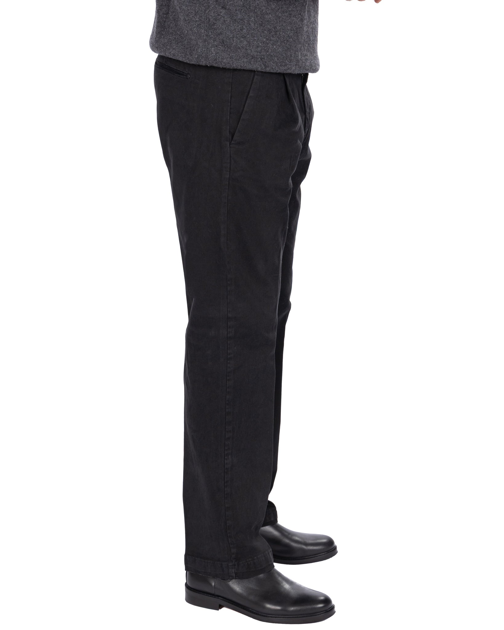 Seath - Pantalon large en coton noir