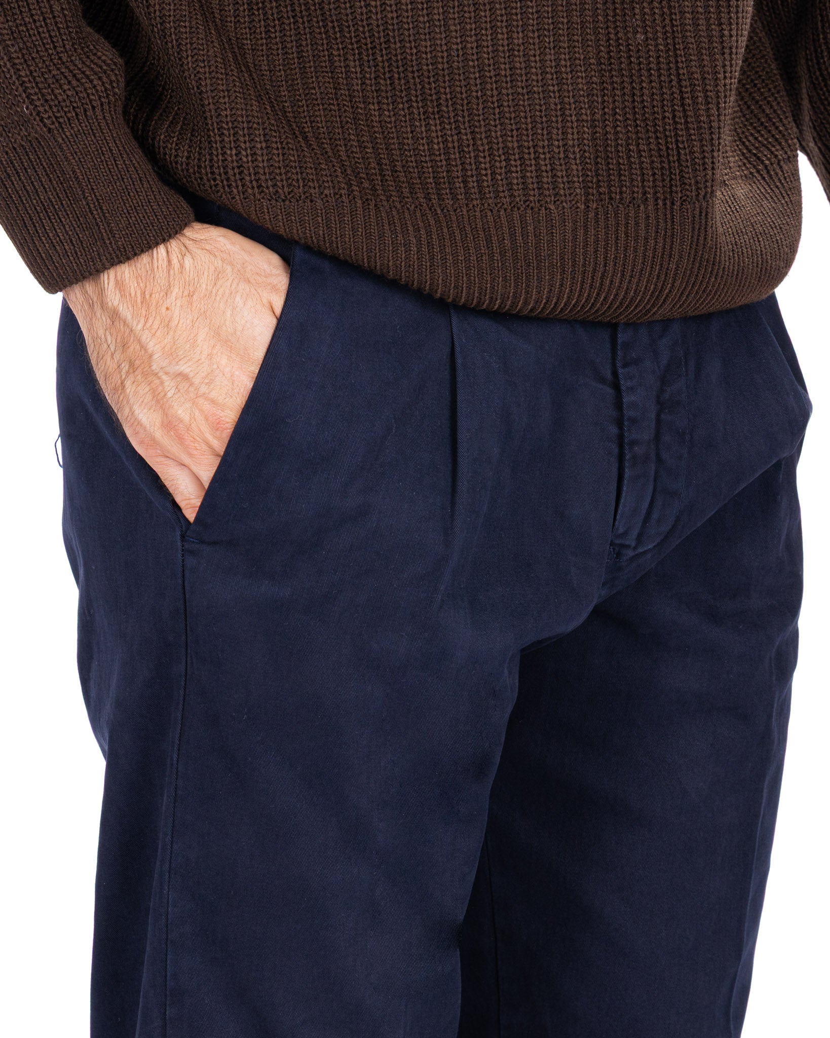 Pantalone Sean in cotone blu