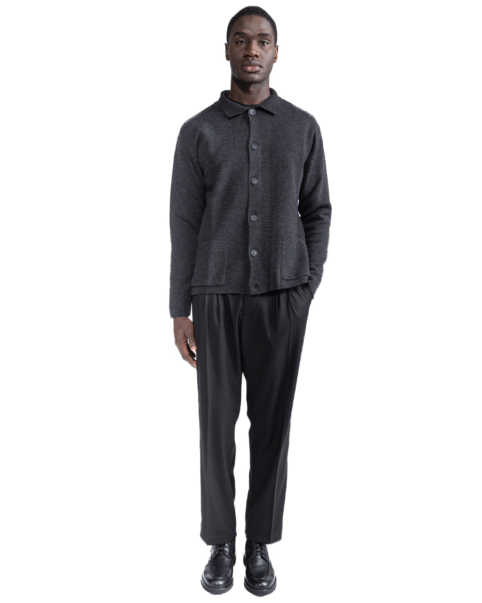 Veste en tricot Krakatoa Anthracite