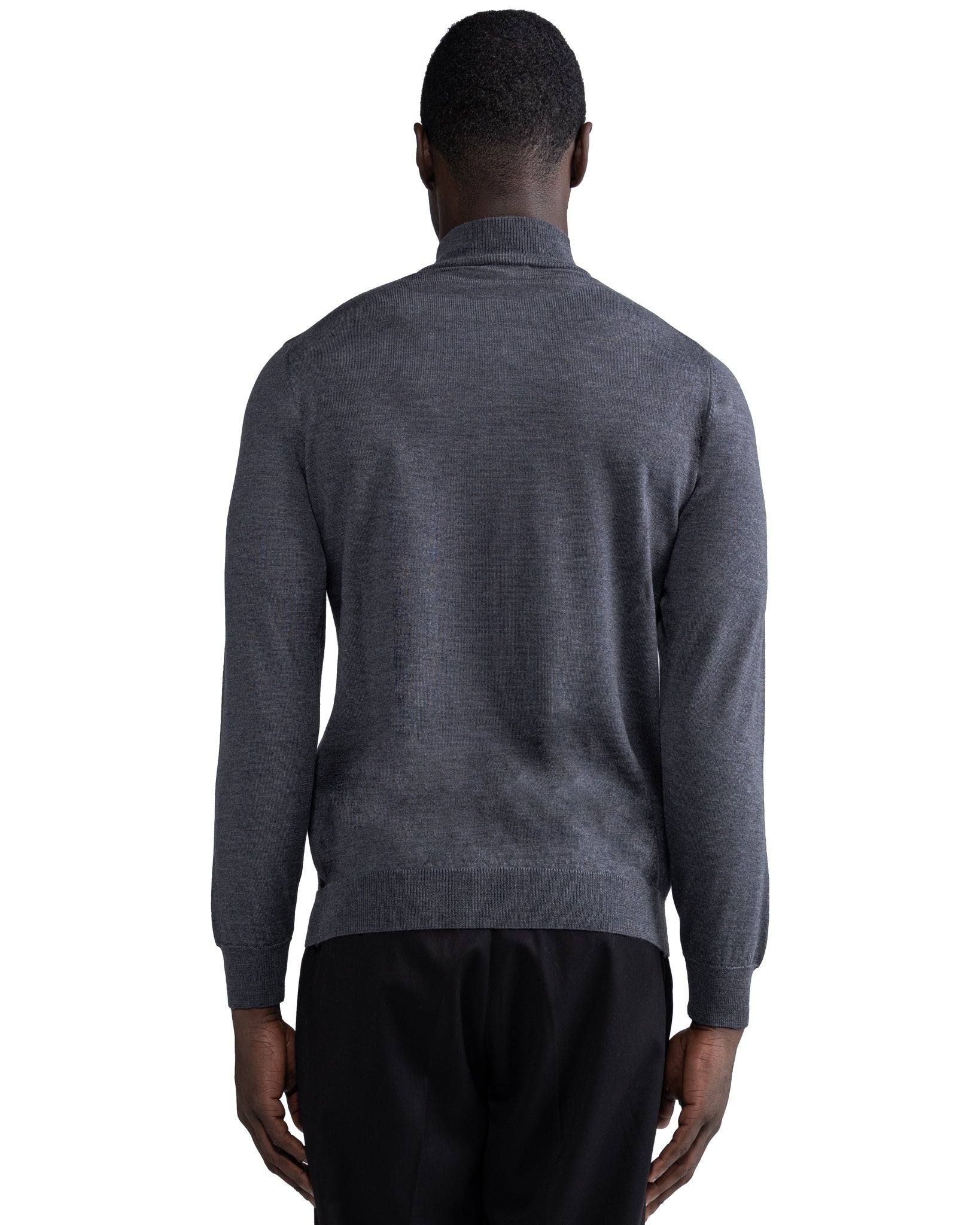 Ancona polo shirt in grey Tollegno wool
