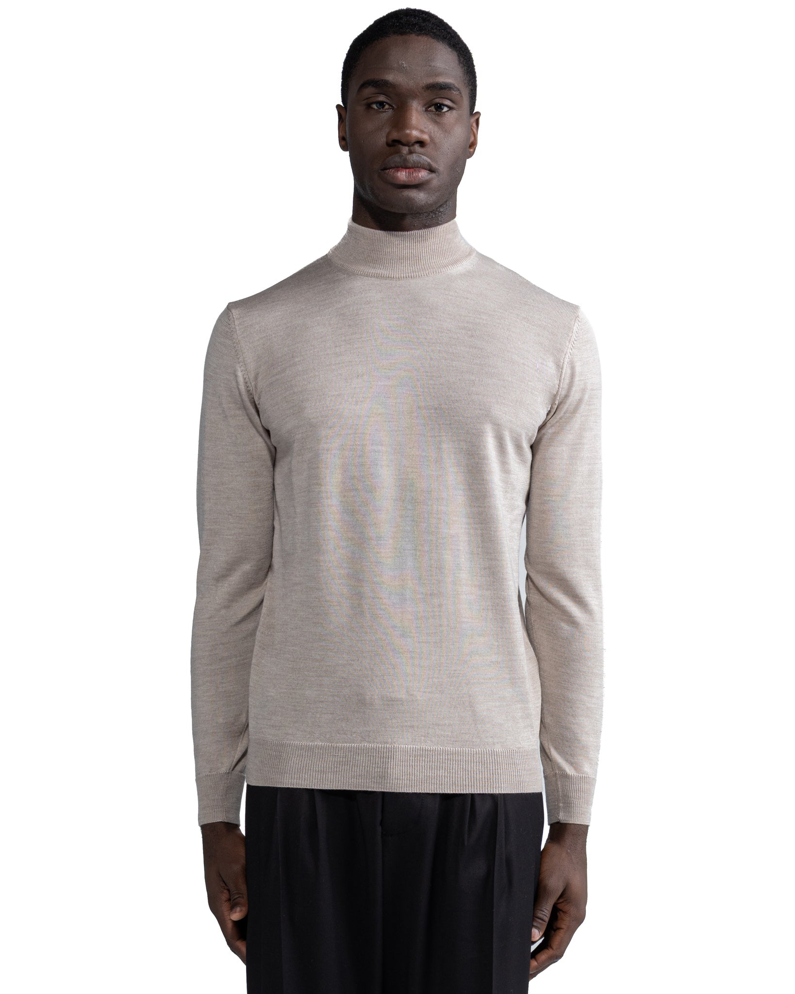 Lupetto Ancona in lana Tollegno sabbia