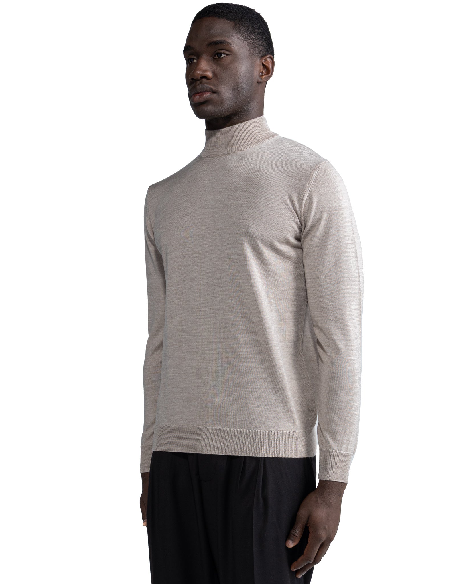 Ancona Wolf in Tollegno Sand Wool