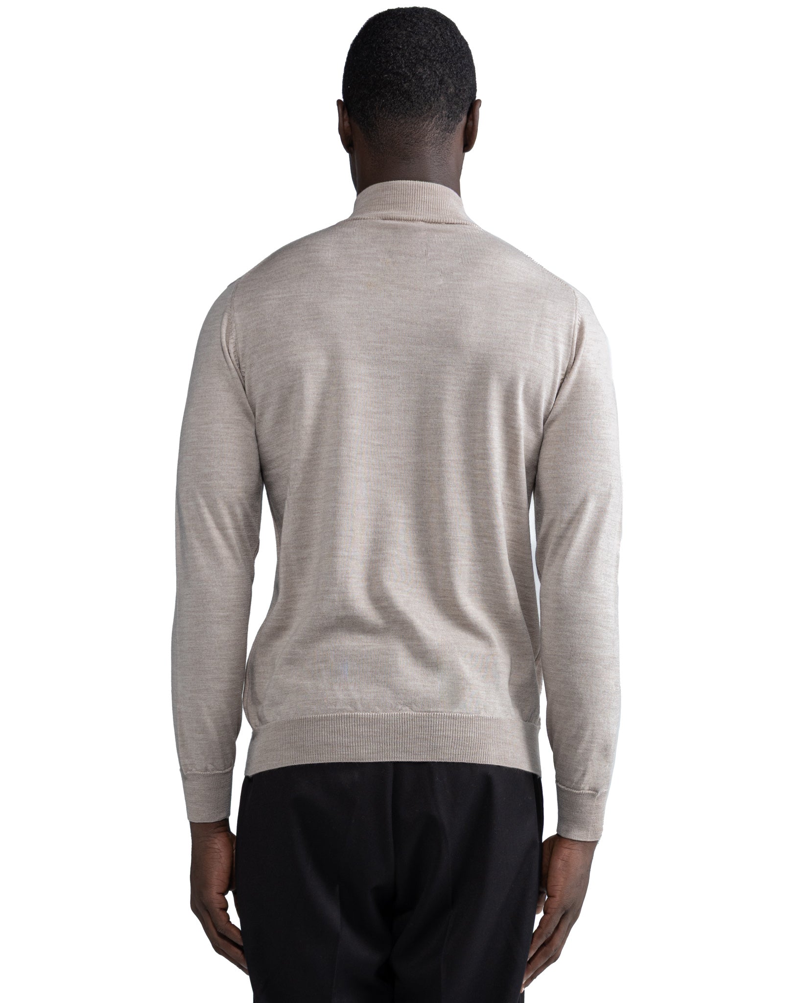 Lupetto Ancona in lana Tollegno sabbia