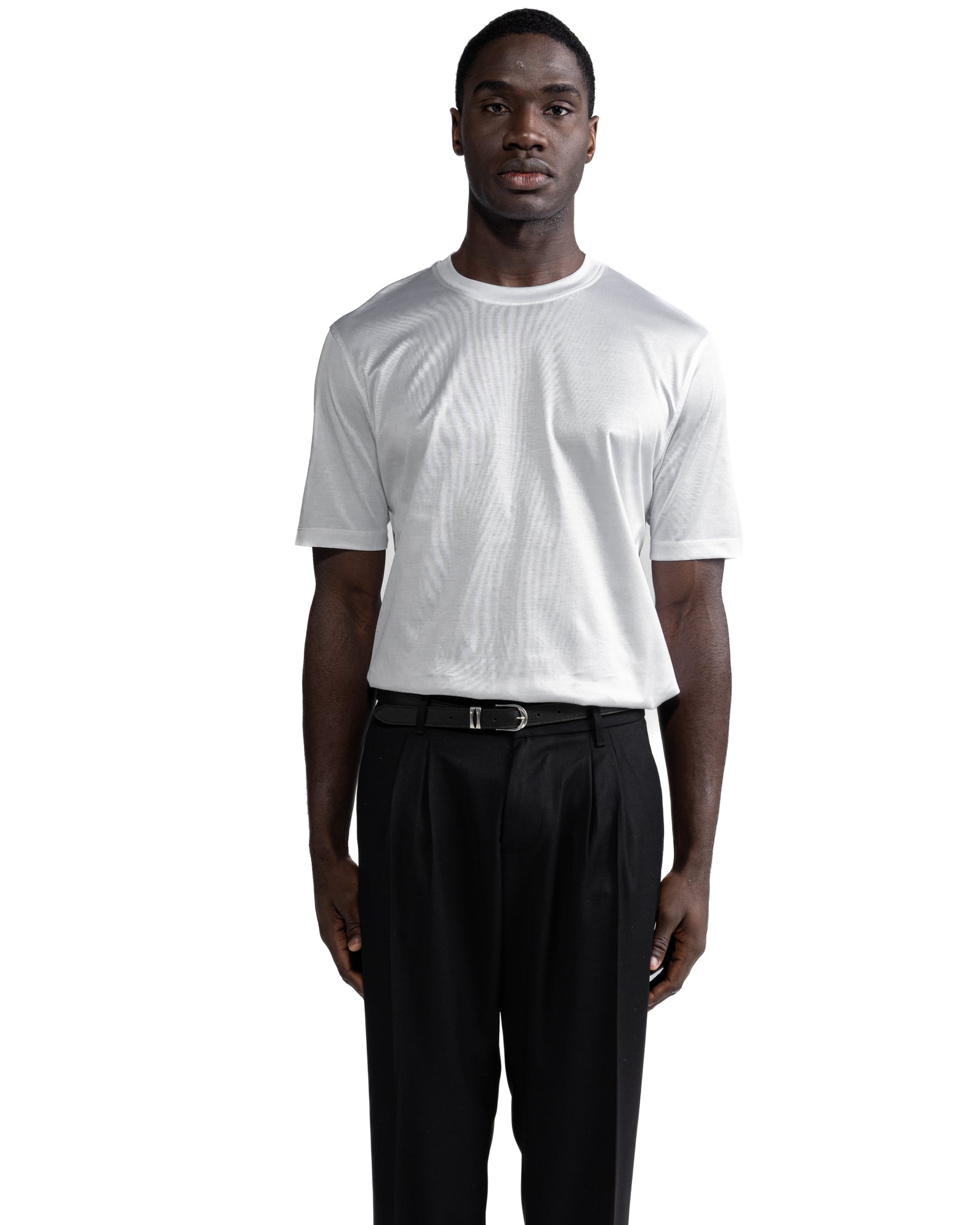 Hoorn T-shirt in white lisle thread
