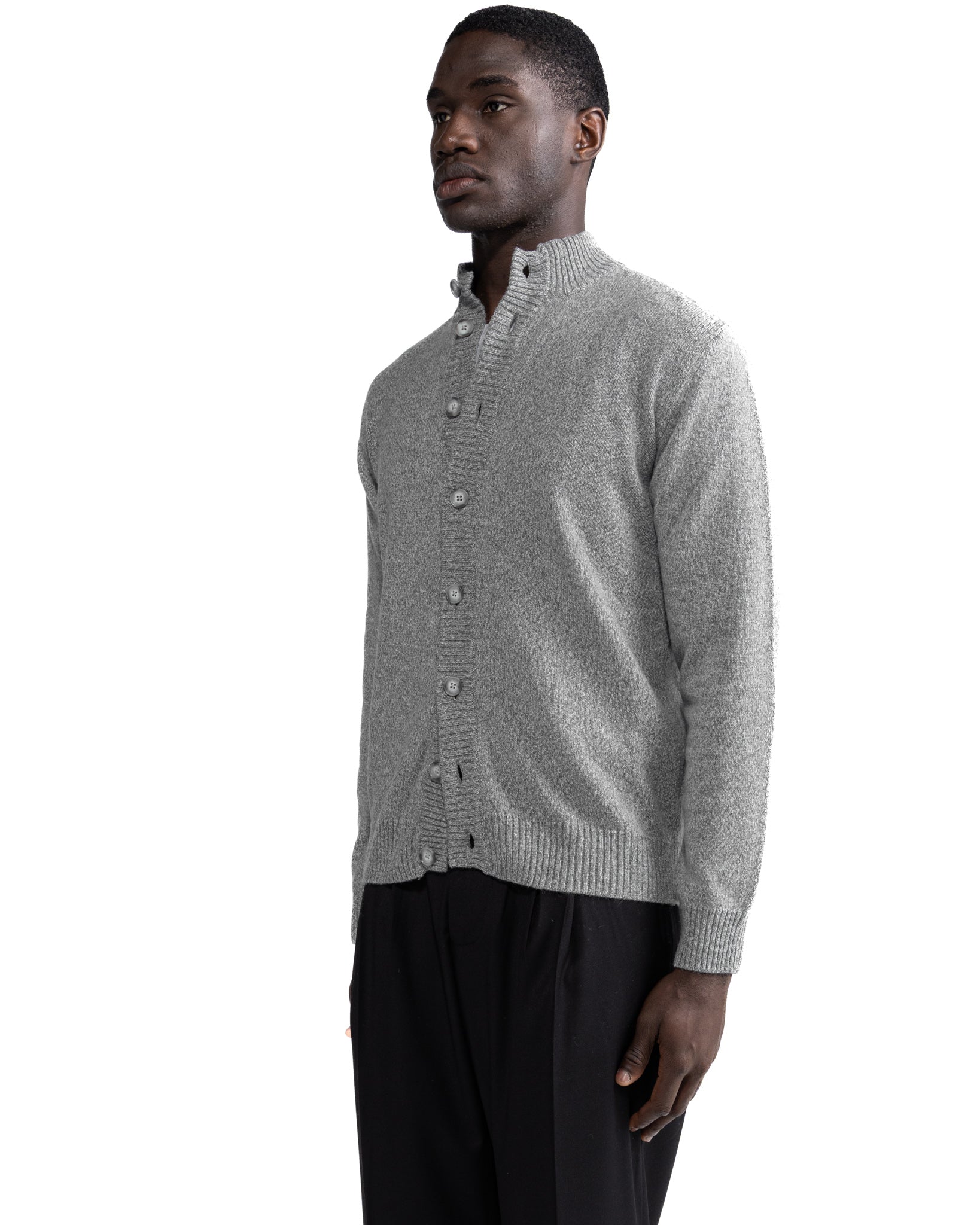 Tavolara mouliné grey knitted jacket