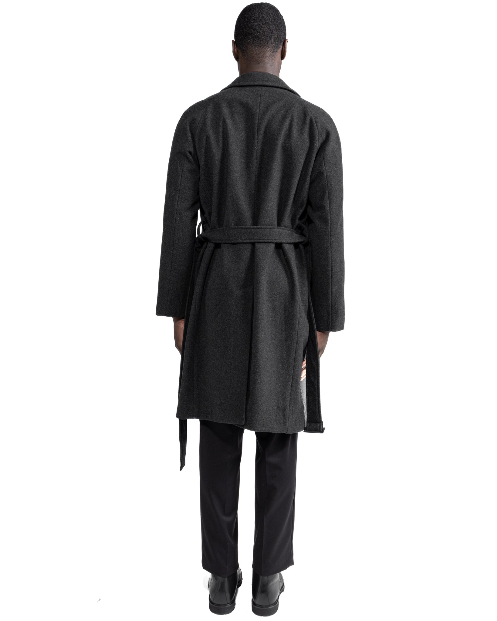 Freud long coat in grey flannel