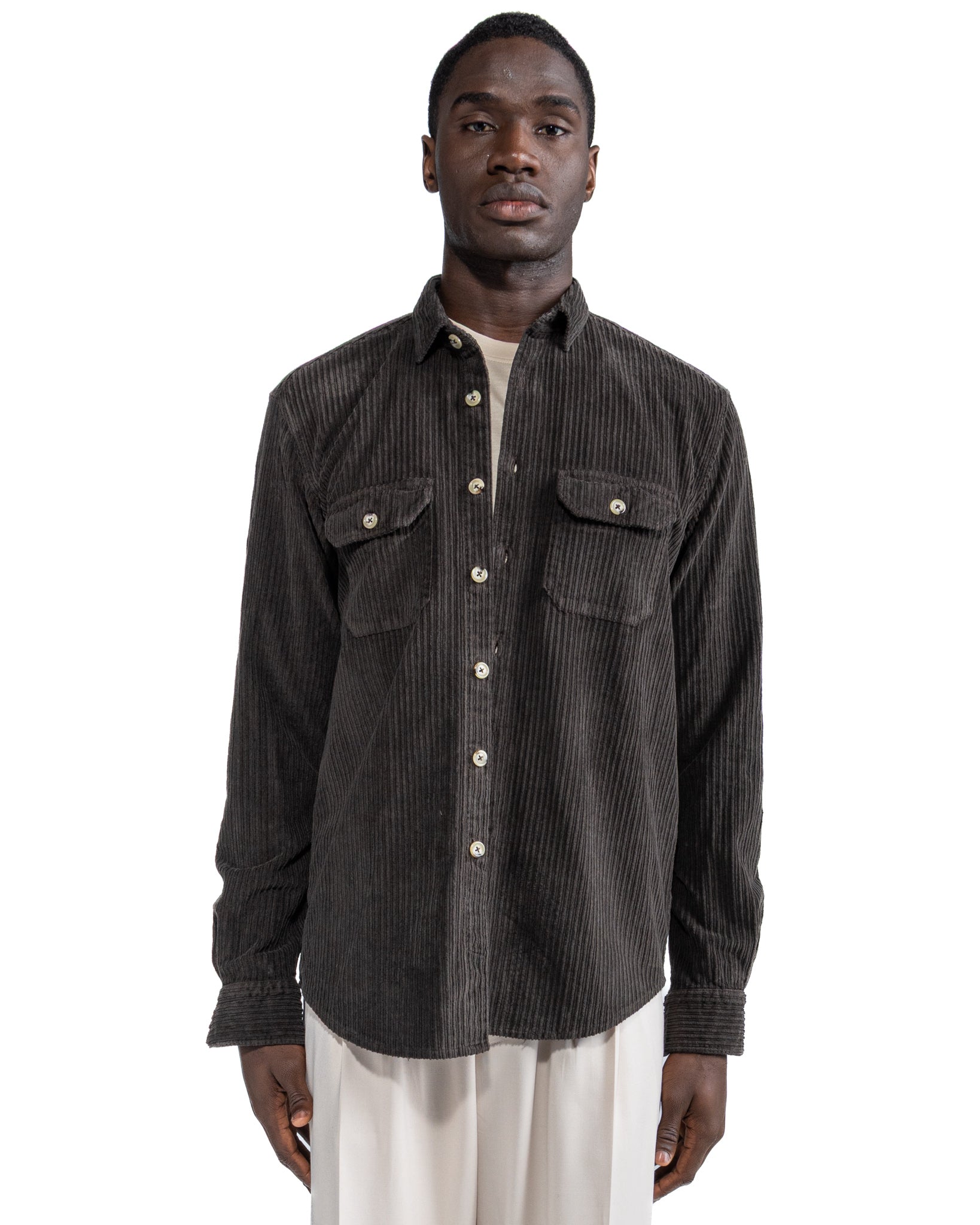 Chemise Atlantis en velours foncé