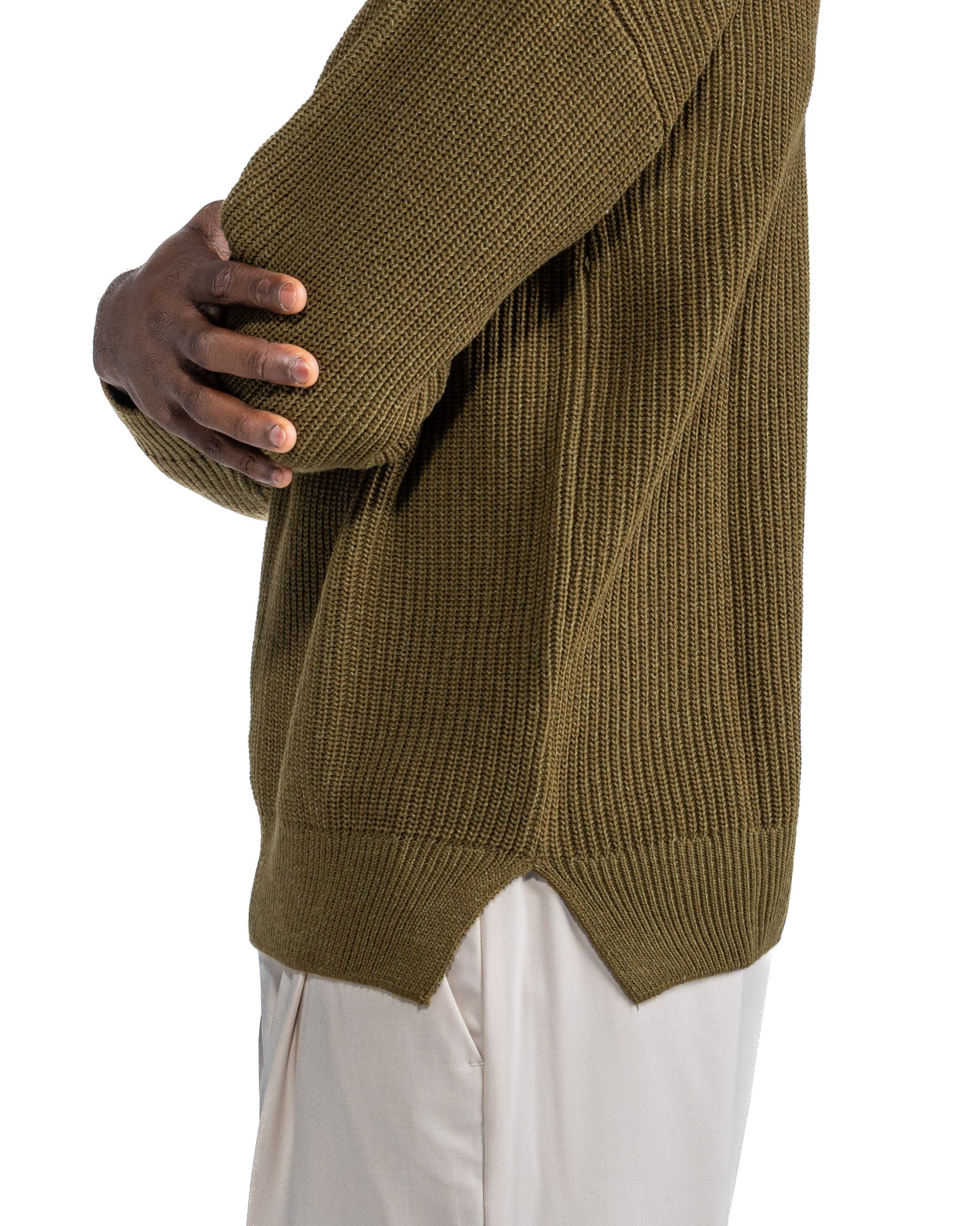 Sven Military Ribbed Crewneck