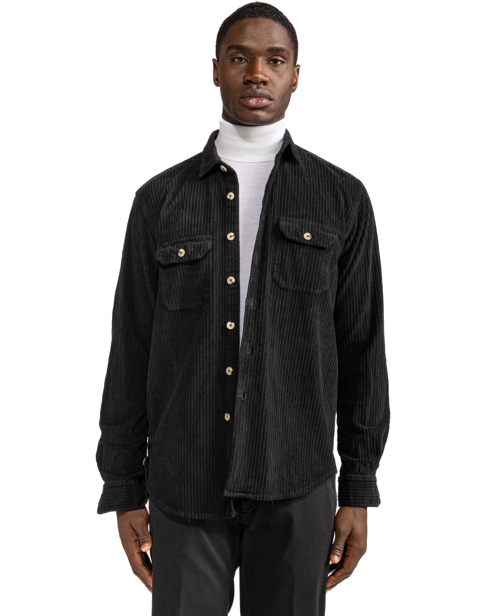 Atlantis - black velvet shirt