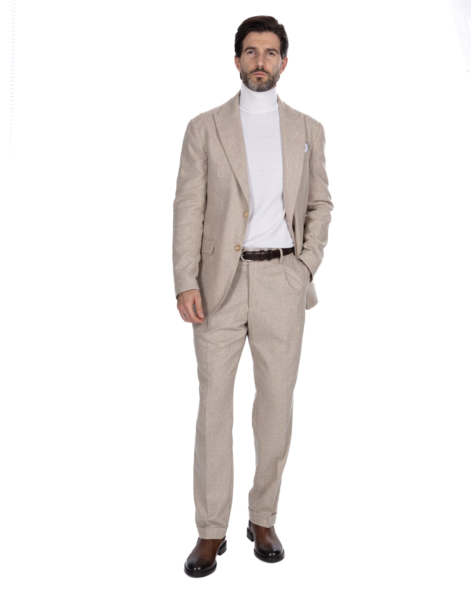 Veste Reflex en flanelle beige