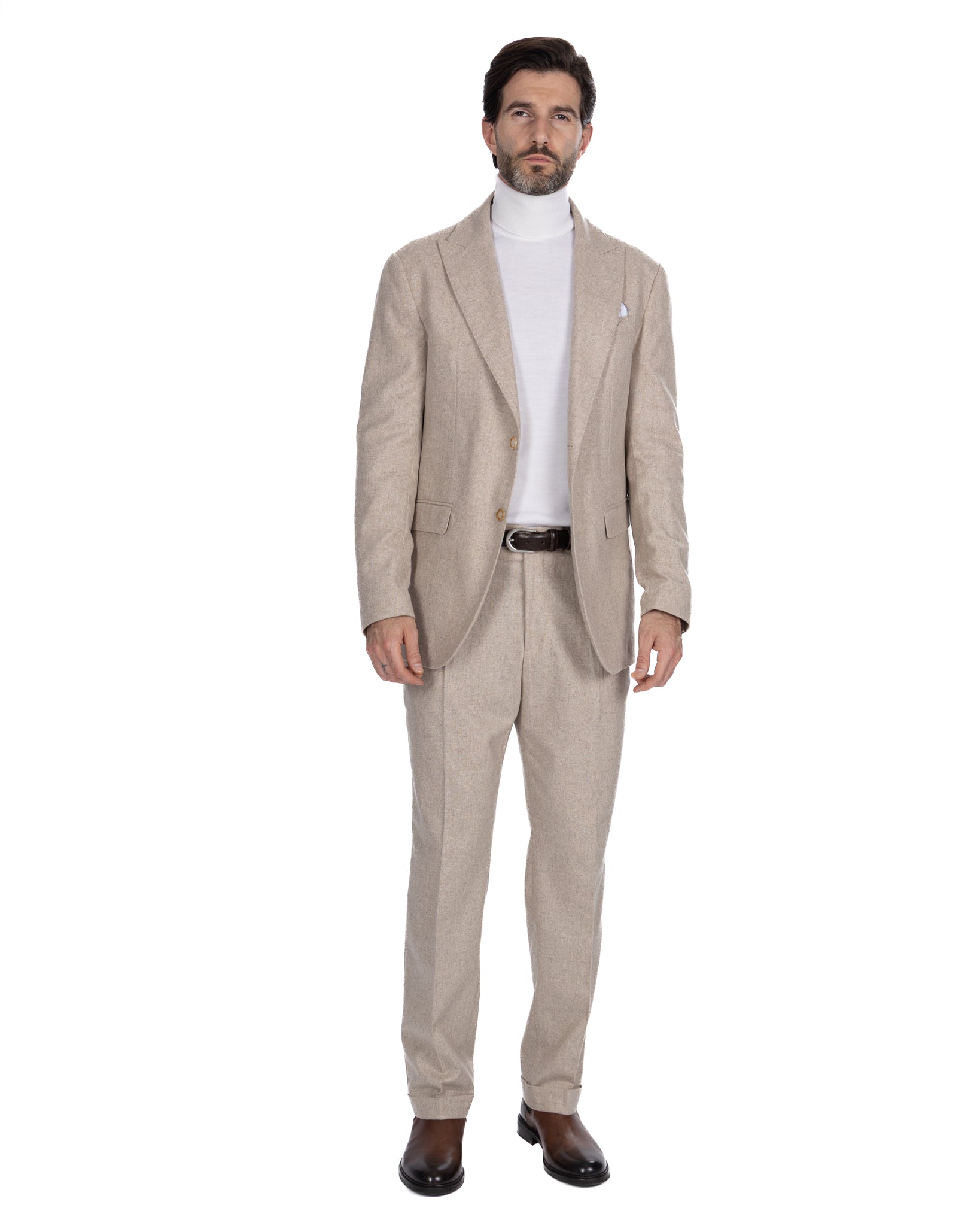 Veste Reflex en flanelle beige