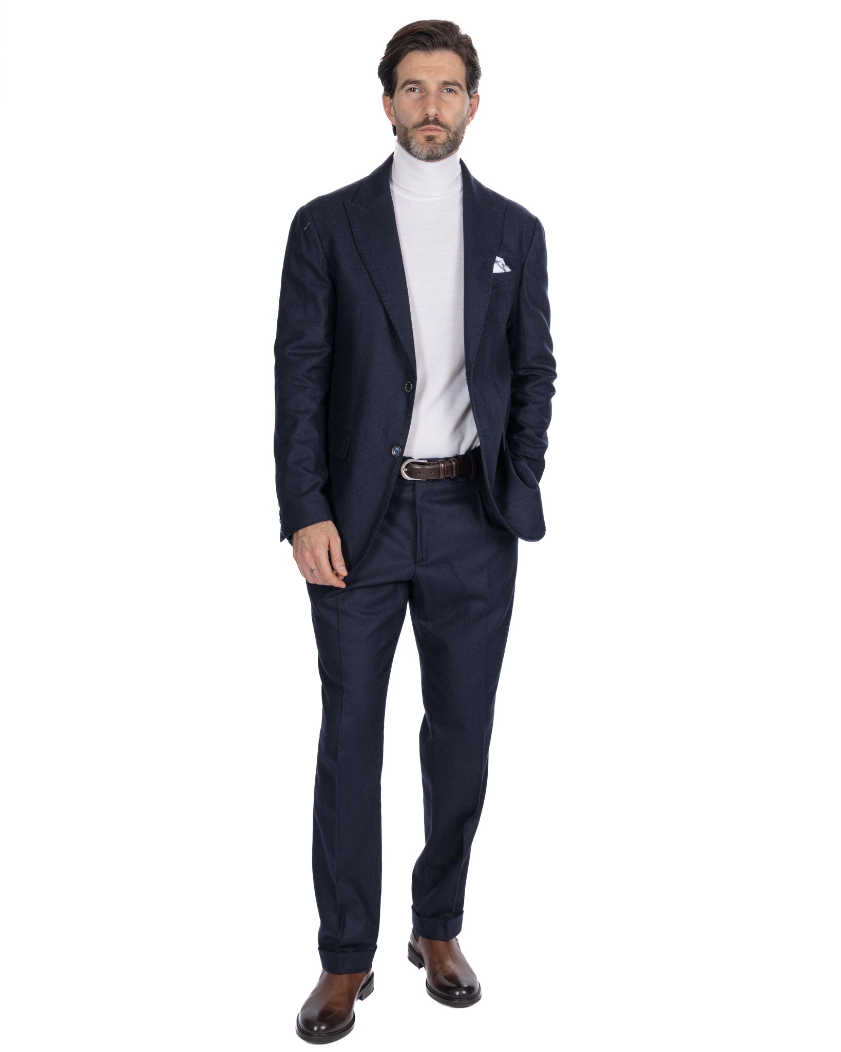 Robe en flanelle bleue Olympus