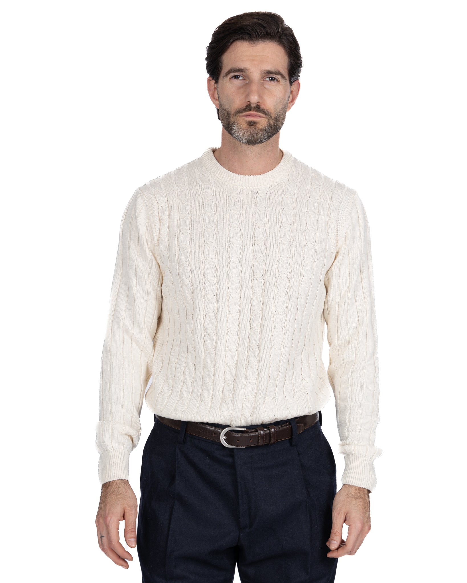 Collier ras du cou Tambora avec tresses crème